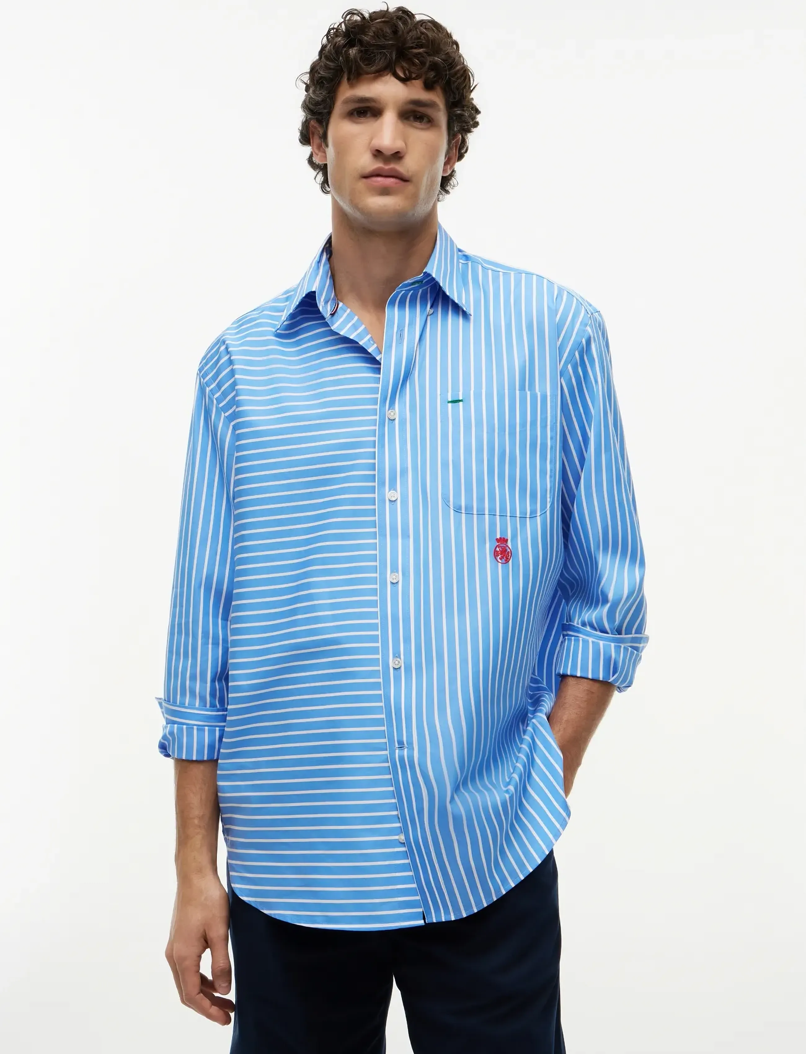 Tommy Hilfiger COLORBLOCK ASYMETRICAL STRIPES - Tommy Hilfiger - BLUE SPELL   STRIPE / blue