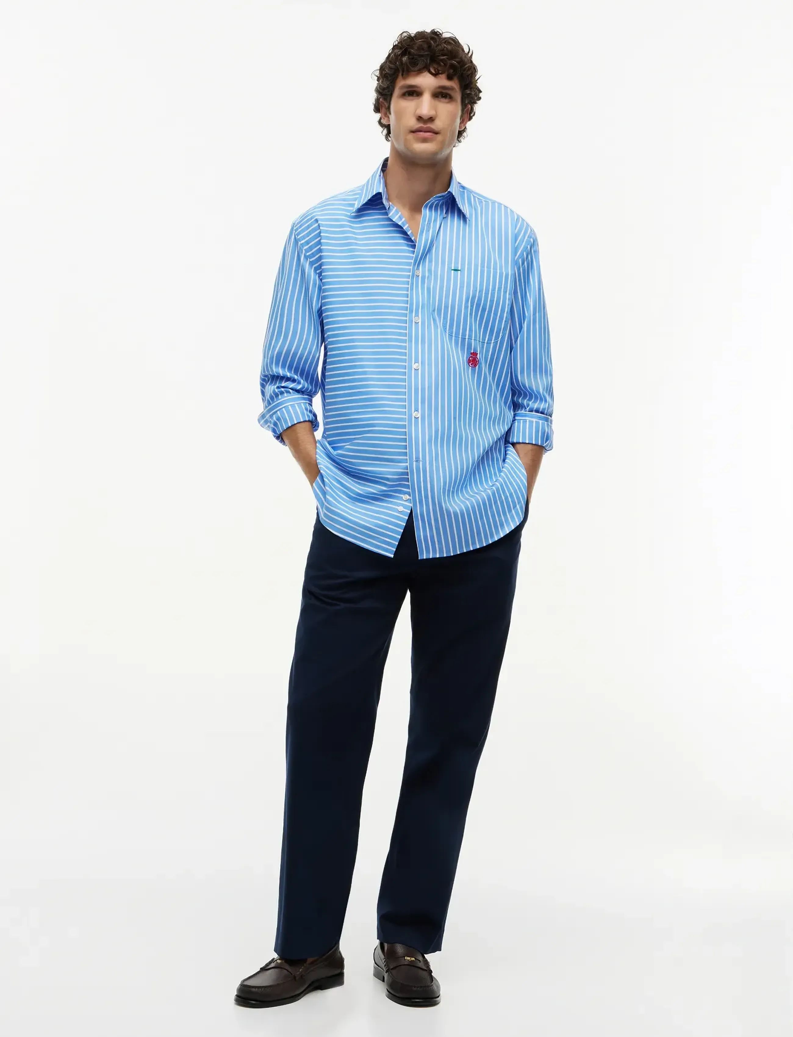 Tommy Hilfiger - COLORBLOCK ASYMETRICAL STRIPES - triibulised särgid - blue spell   stripe - 4