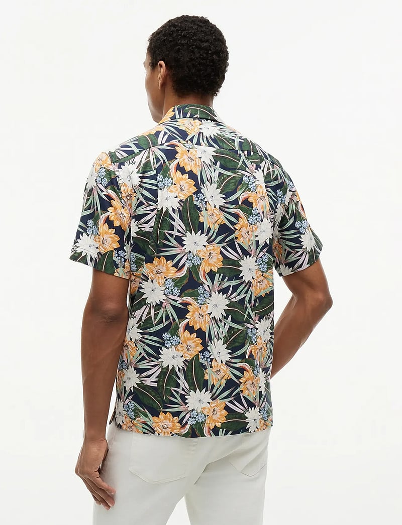 Tommy Hilfiger - CO LYOCELL FLORAL SS SHIRT - kurzarmhemden - carbon navy allover - 2