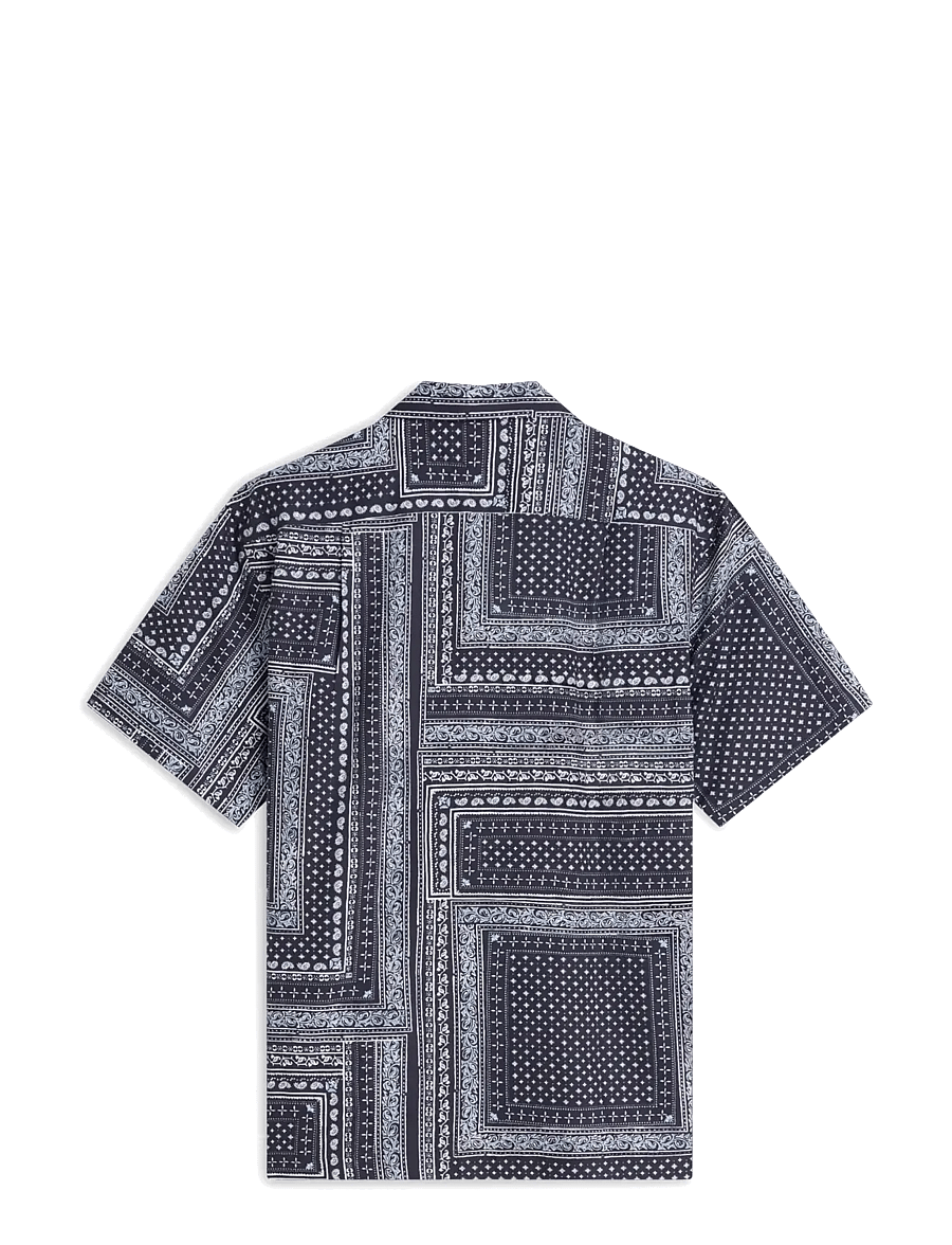 Tommy Hilfiger - COTTON TENCEL BANDANA S/S SHIRT - kurzarmhemden - carbon navy allover - 2