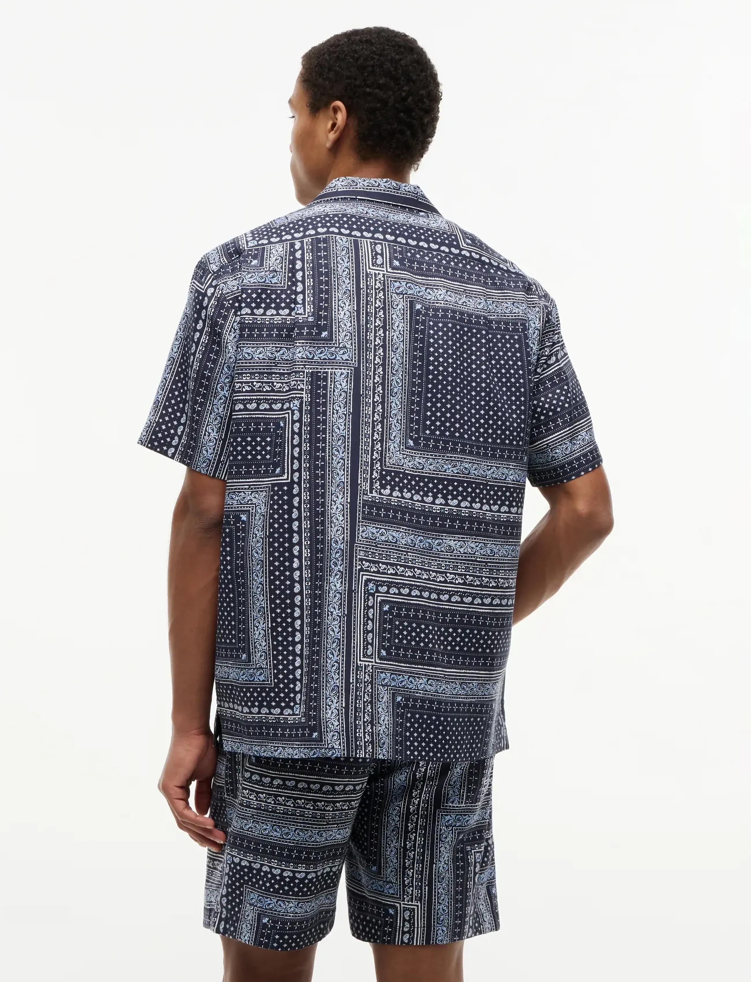TOMMY HILFIGER Cotton Tencel Bandana S/S Shirt kortärmade skjortor herr – bild 2