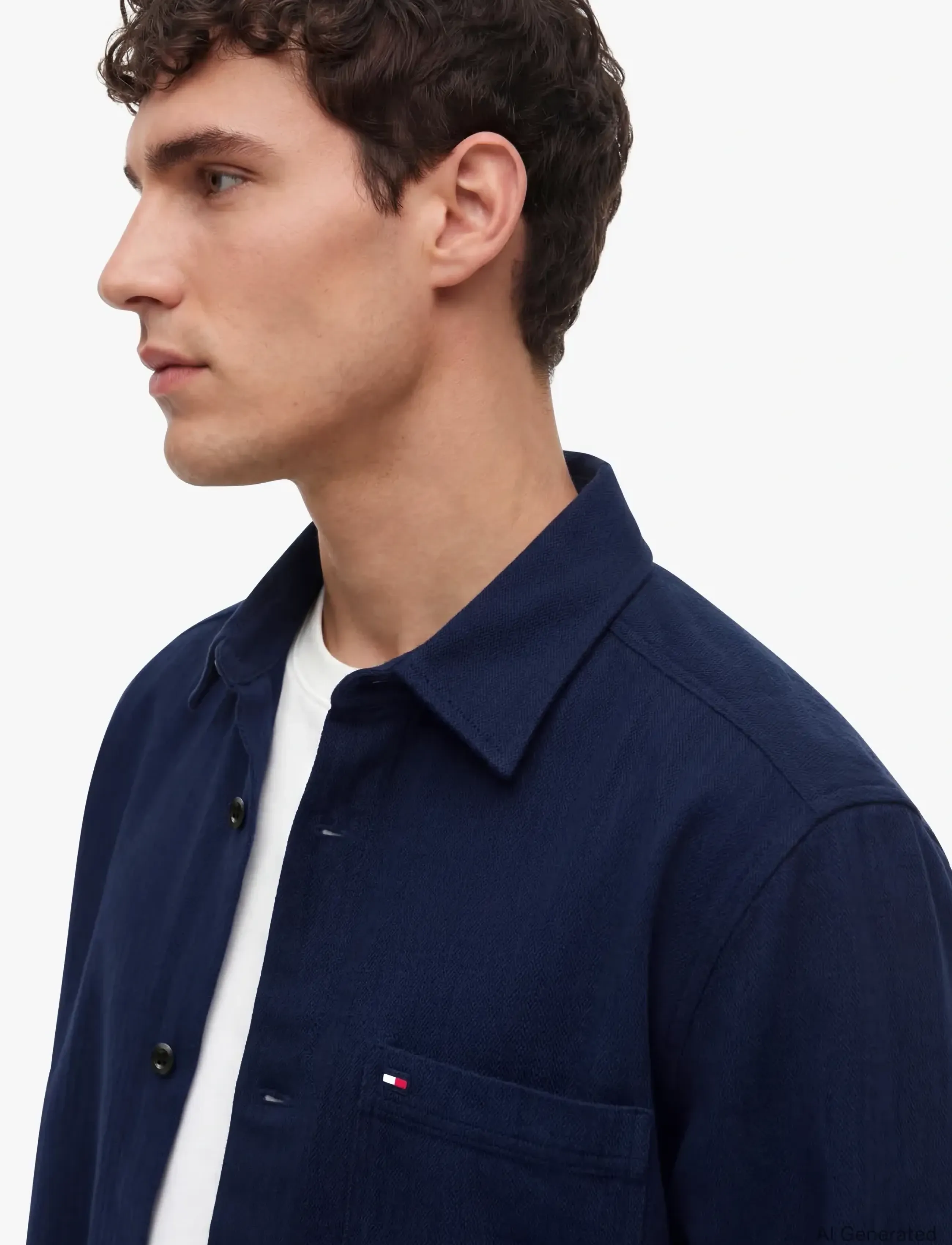 Tommy Hilfiger - OVERSHRT CO LYOCELL STRUCTUR - shoppa efter tillfälle - carbon navy - 3