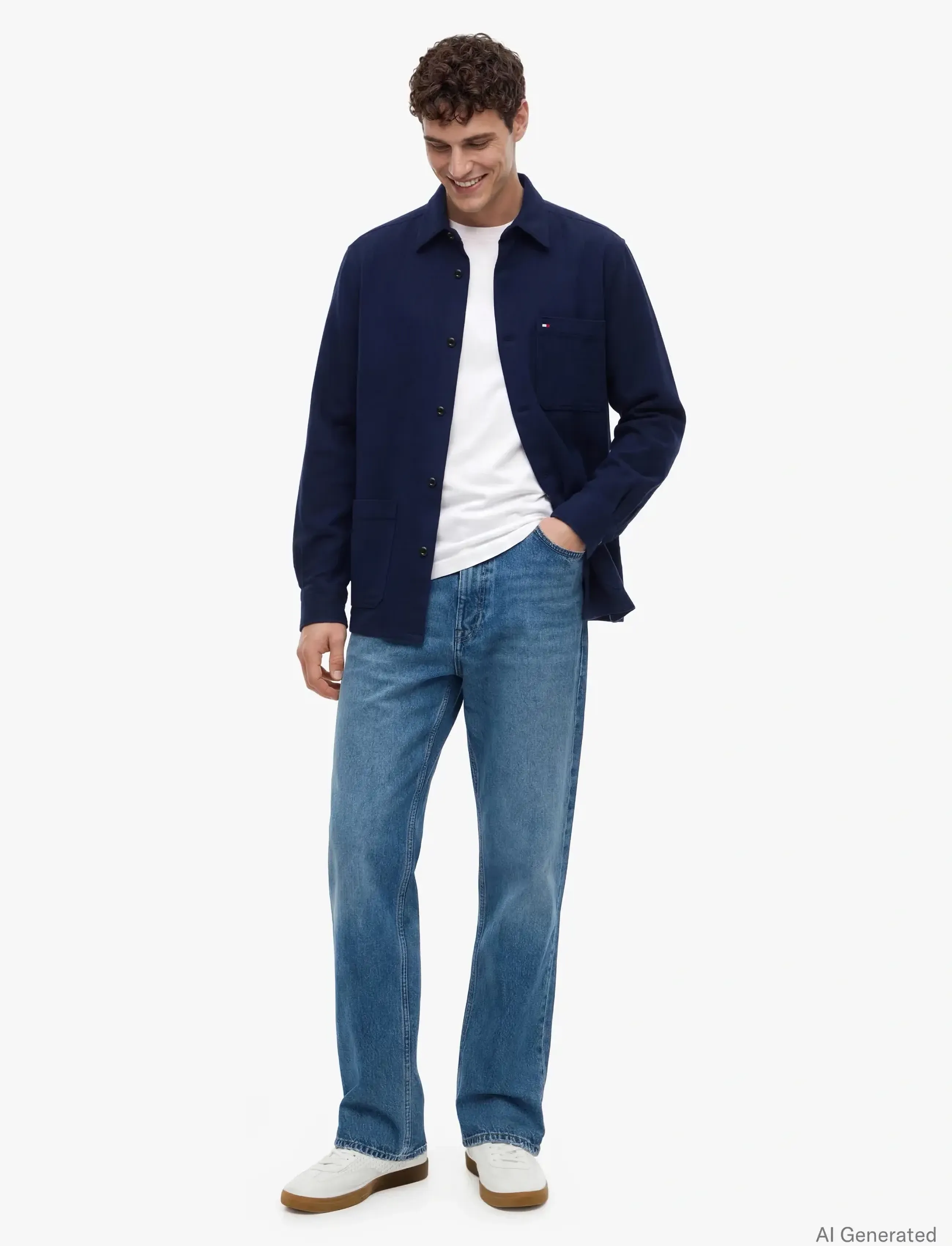 Tommy Hilfiger - OVERSHRT CO LYOCELL STRUCTUR - shoppa efter tillfälle - carbon navy - 4