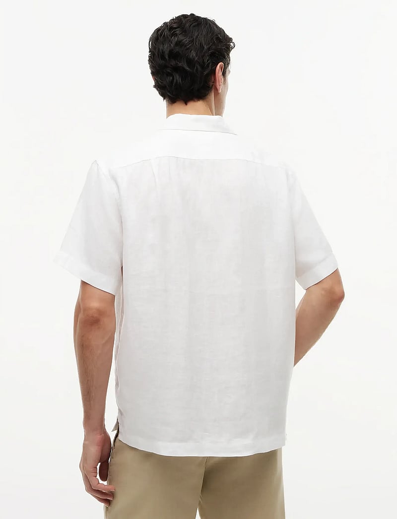 Tommy Hilfiger - LINEN MESH STRUCTURE SHIRT - kortærmede skjorter - white - 2