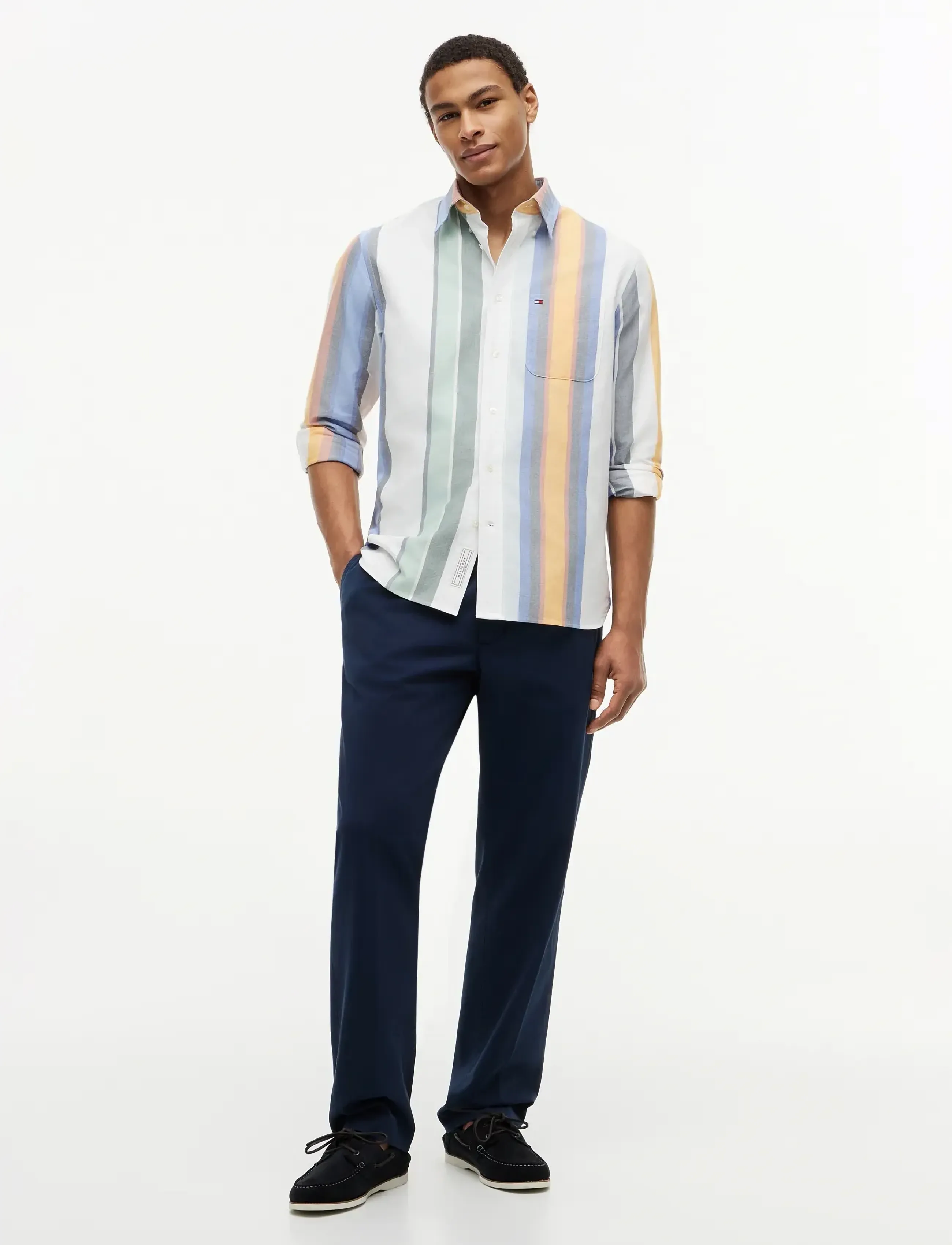 Tommy Hilfiger - HERITAGE OXFORD MULTI STP - randiga skjortor - white   stripe - 4