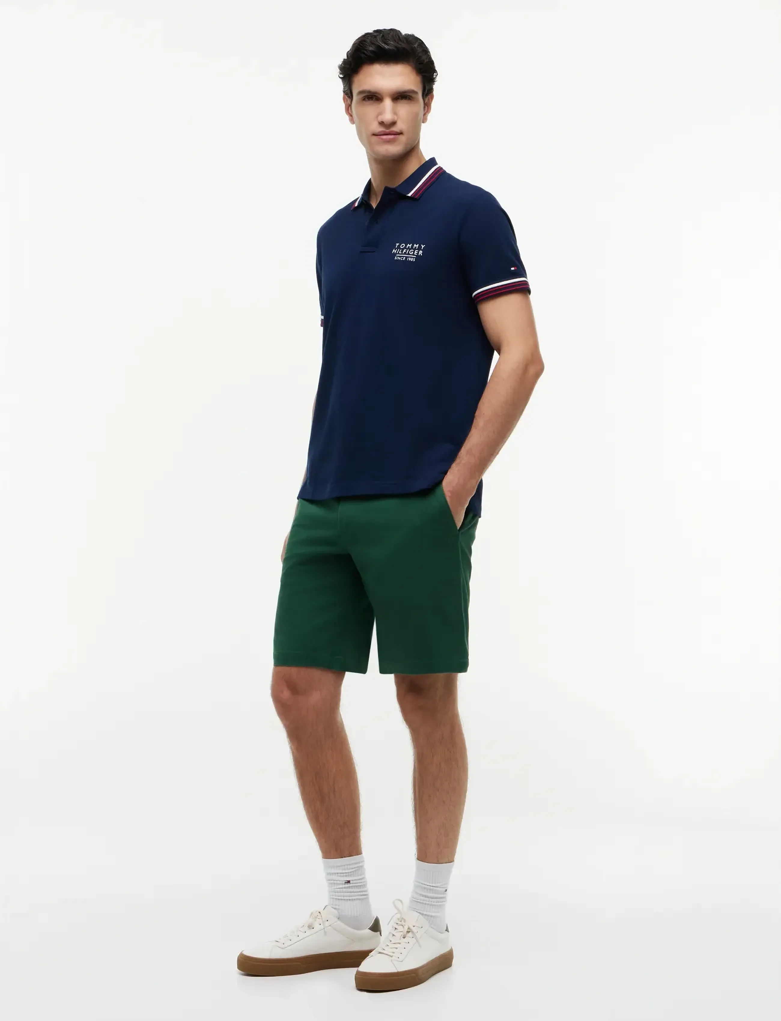 Tommy Hilfiger - RWB COLLAR/CUFF DETAIL REG POLO - kortærmede poloer - carbon navy - 4
