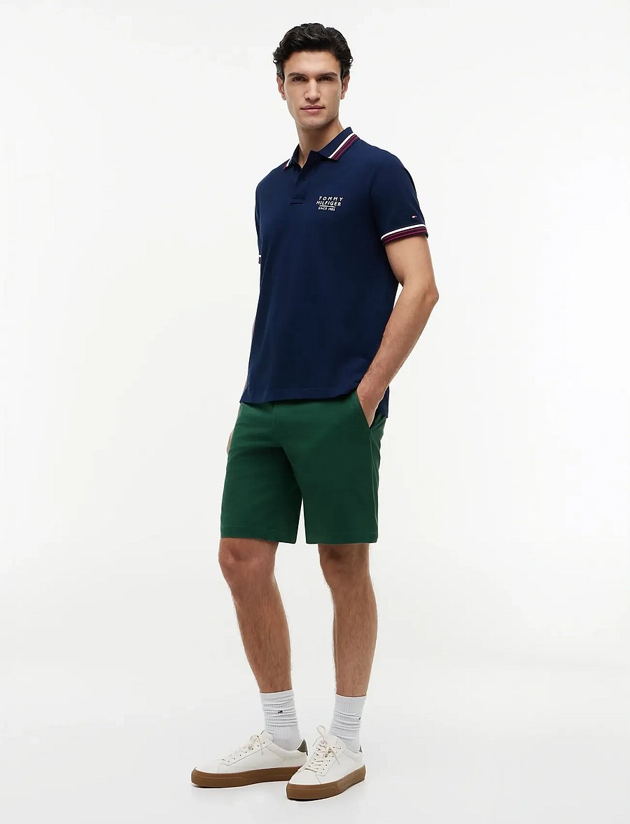 Tommy Hilfiger - RWB COLLAR/CUFF DETAIL REG POLO - kortærmede poloer - carbon navy - 4