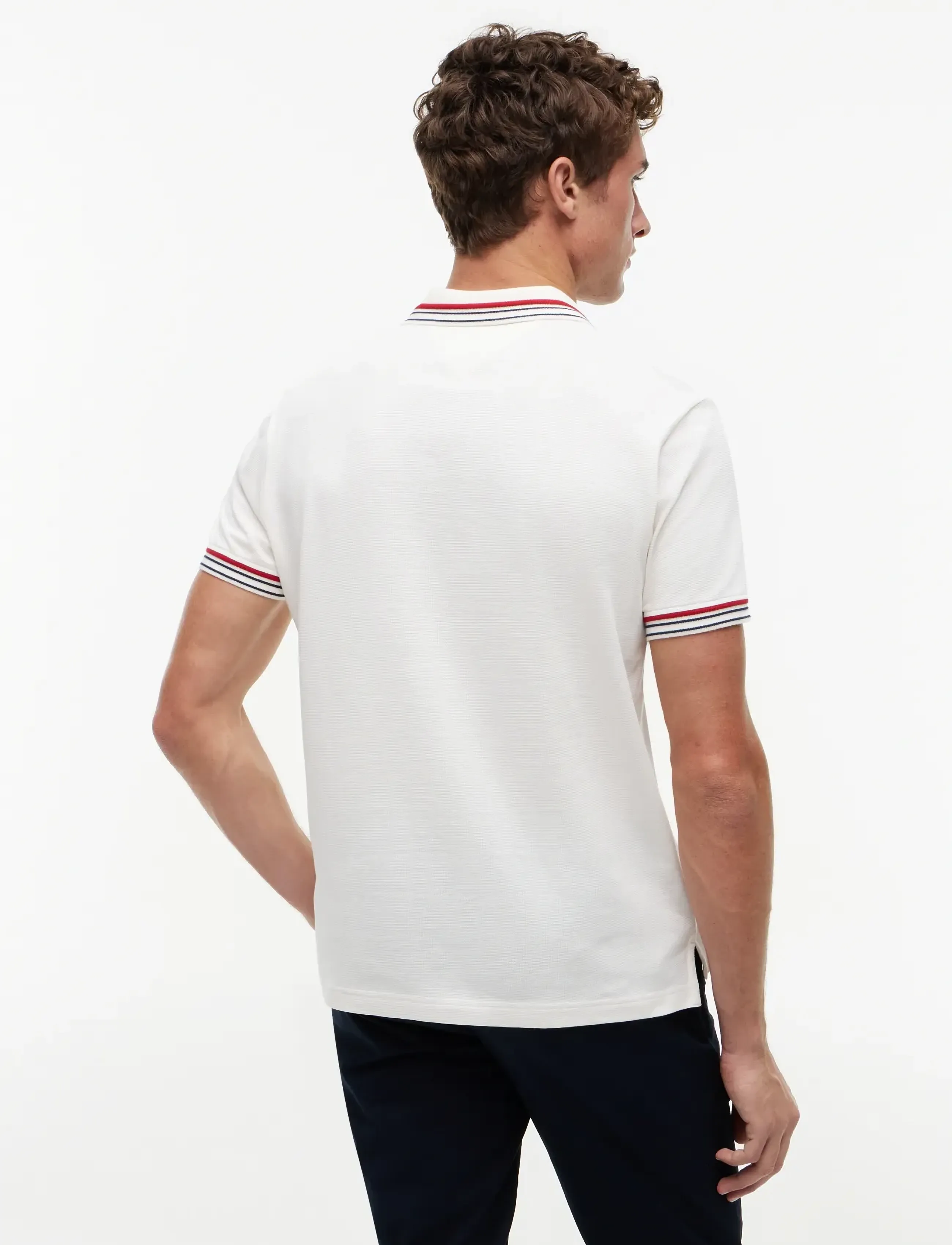Tommy Hilfiger - RWB COLLAR/CUFF DETAIL REG POLO - kortærmede poloer - ivory petal - 2