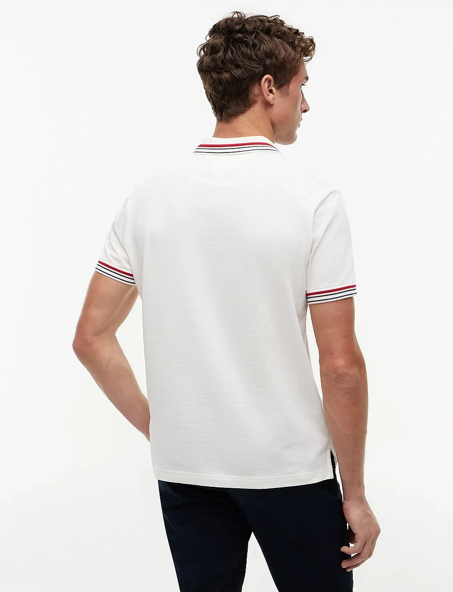 Tommy Hilfiger - RWB COLLAR/CUFF DETAIL REG POLO - kortærmede poloer - ivory petal - 2