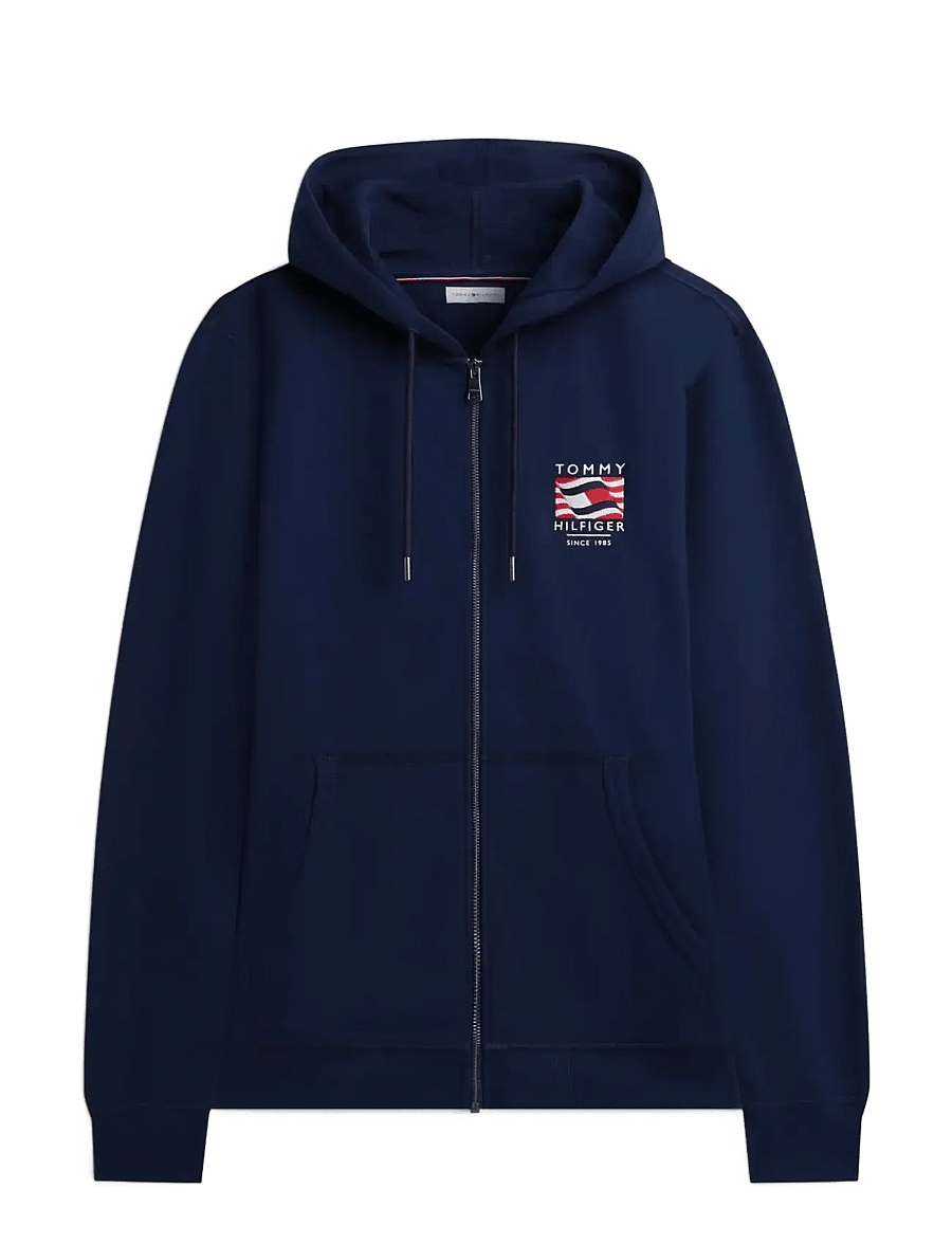 Tommy Hilfiger - RWB BOX FLAG TR FULL ZIP - hættetrøjer - carbon navy - 1