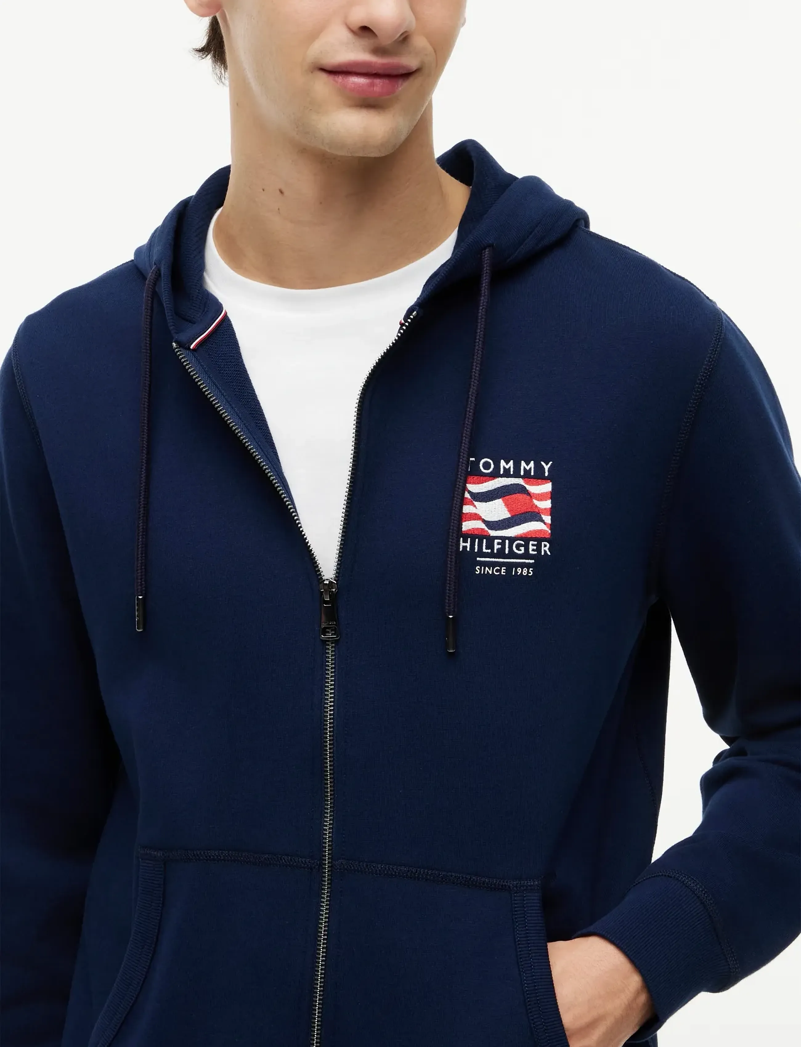 Tommy Hilfiger - RWB BOX FLAG TR FULL ZIP - hoodies - carbon navy - 3