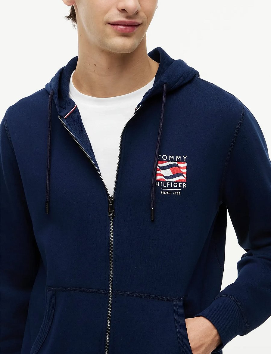 Tommy Hilfiger - RWB BOX FLAG TR FULL ZIP - hættetrøjer - carbon navy - 3