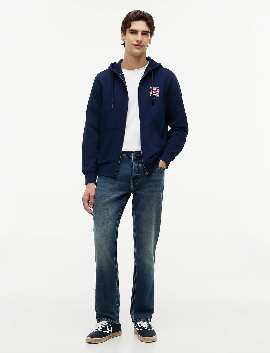 Tommy Hilfiger - RWB BOX FLAG TR FULL ZIP - hættetrøjer - carbon navy - 4