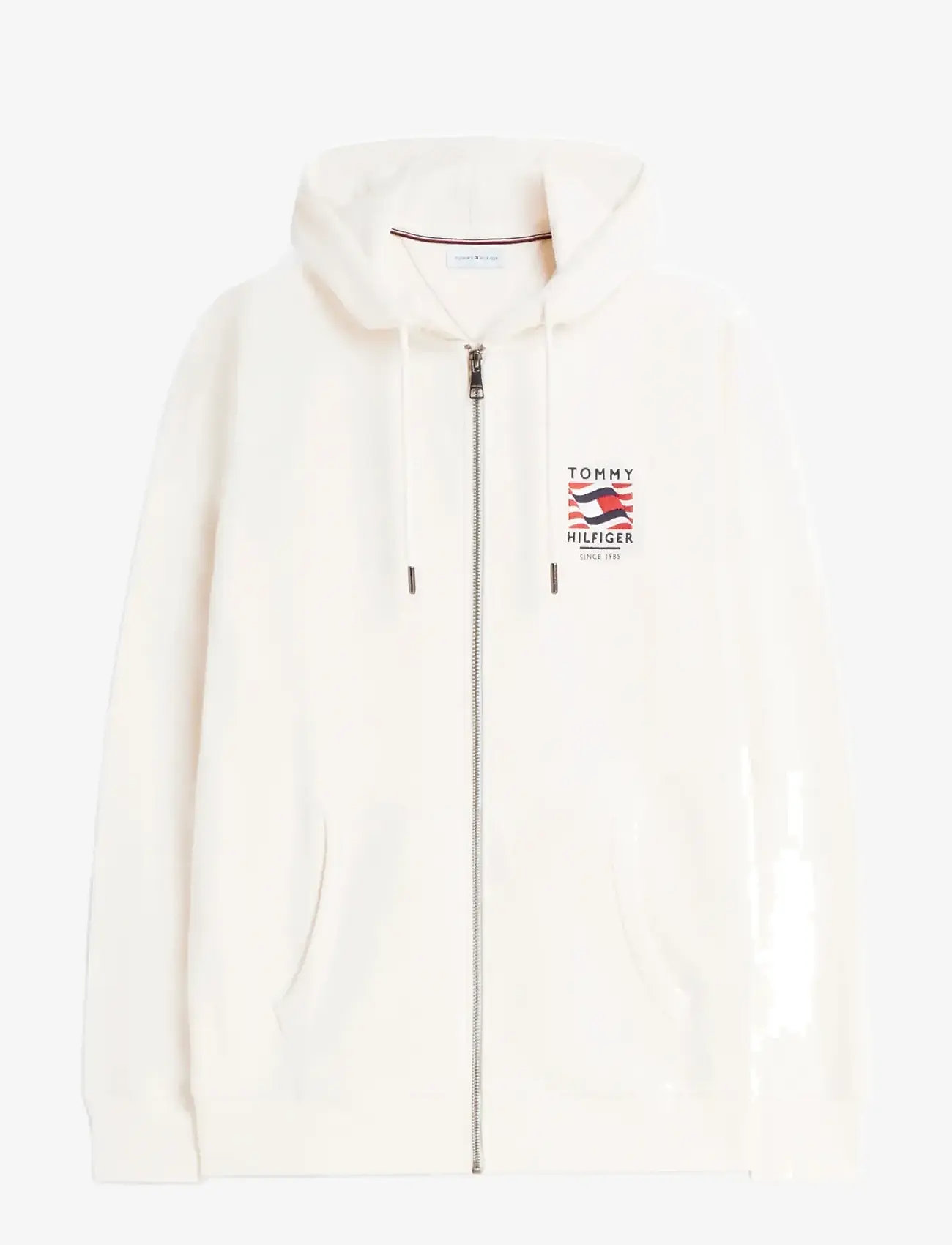 Tommy Hilfiger - RWB BOX FLAG TR FULL ZIP - hættetrøjer - ivory petal - 1