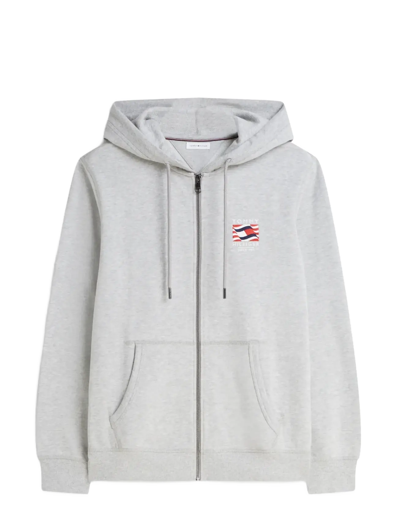 Tommy Hilfiger - RWB BOX FLAG TR FULL ZIP - kapuzenpullover - light grey heather - 1