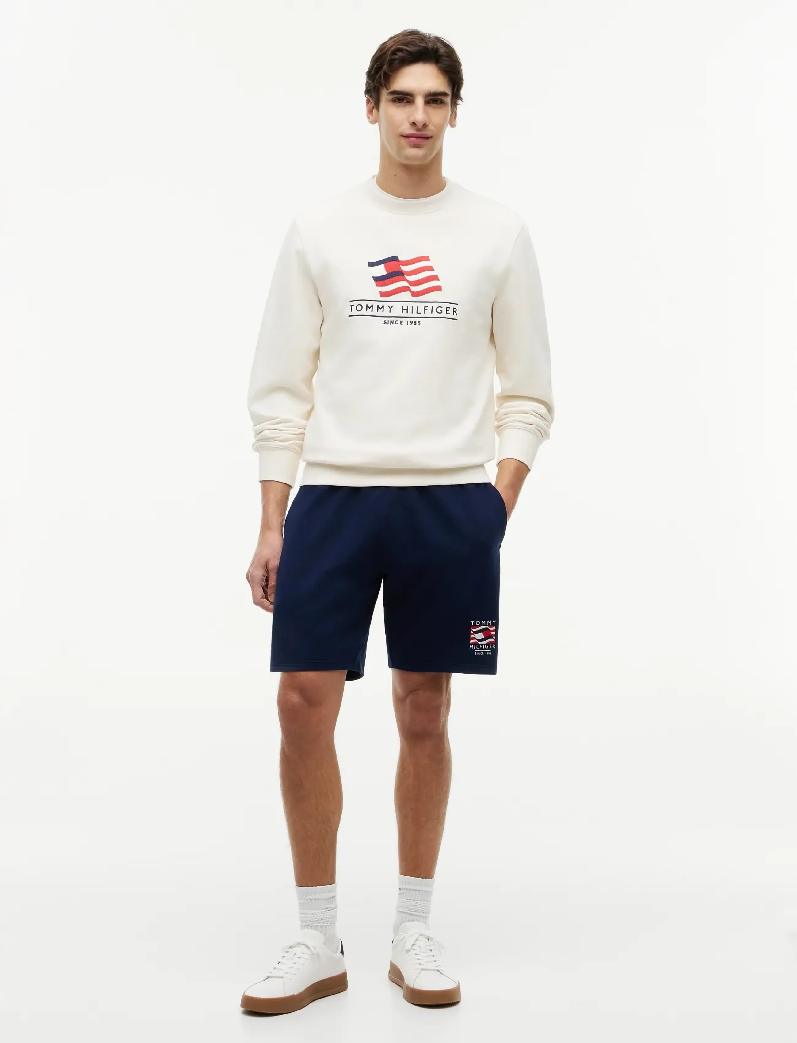 Tommy Hilfiger - RWB BOX FLAG TR SWEATSHORT - sweatshorts - carbon navy - 3