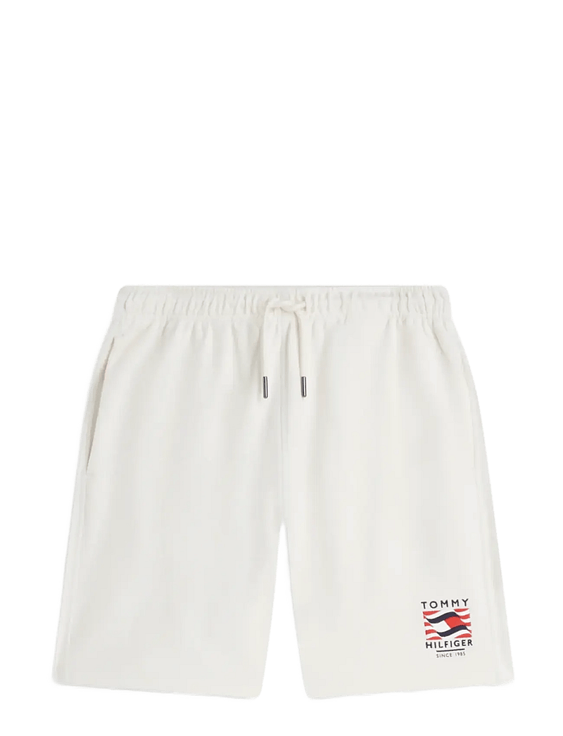 Tommy Hilfiger - RWB BOX FLAG TR SWEATSHORT - sweatshorts - ivory petal - 1