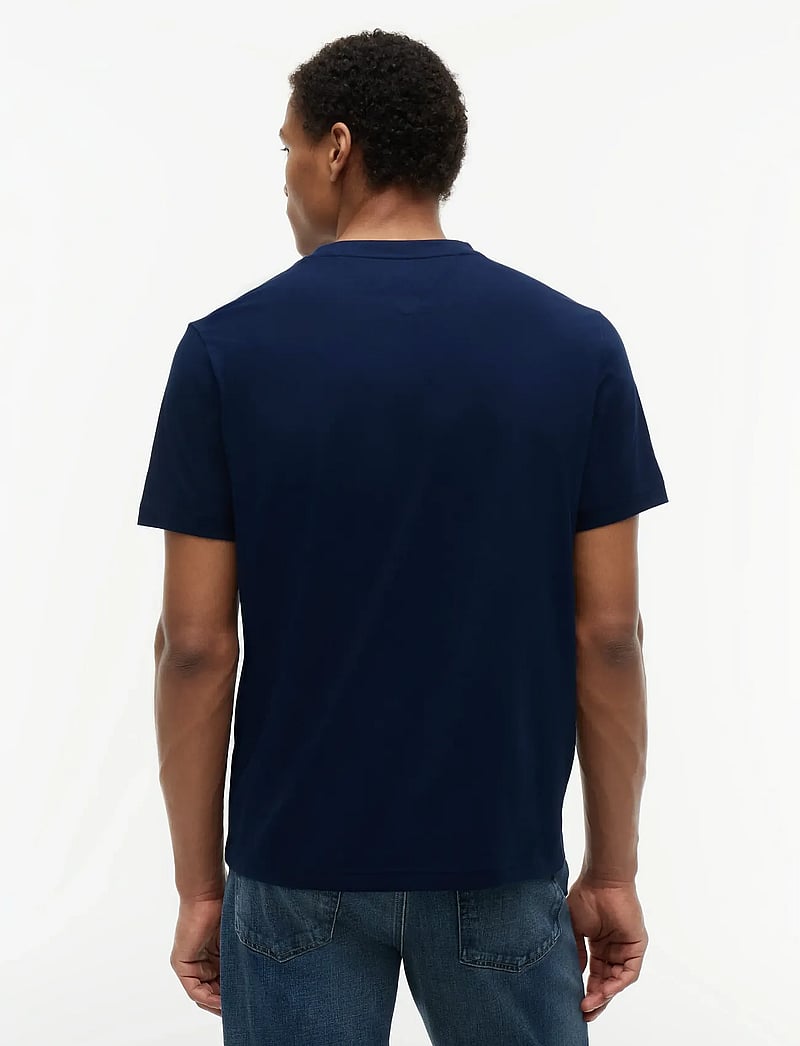 Tommy Hilfiger - RWB PLACED STRIPE REG TEE - short-sleeved t-shirts - carbon navy - 2