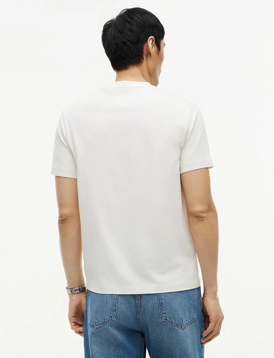 Tommy Hilfiger - RWB PLACED STRIPE REG TEE - kortermede t-skjorter - ivory petal - 2