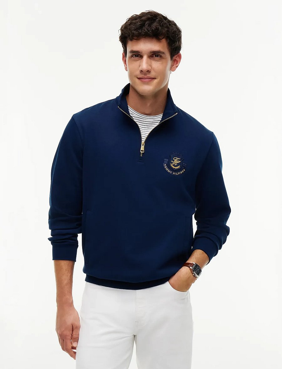 Tommy Hilfiger - DIWALI SCRIPT LOGO 1/4 ZIP - night sky - 0