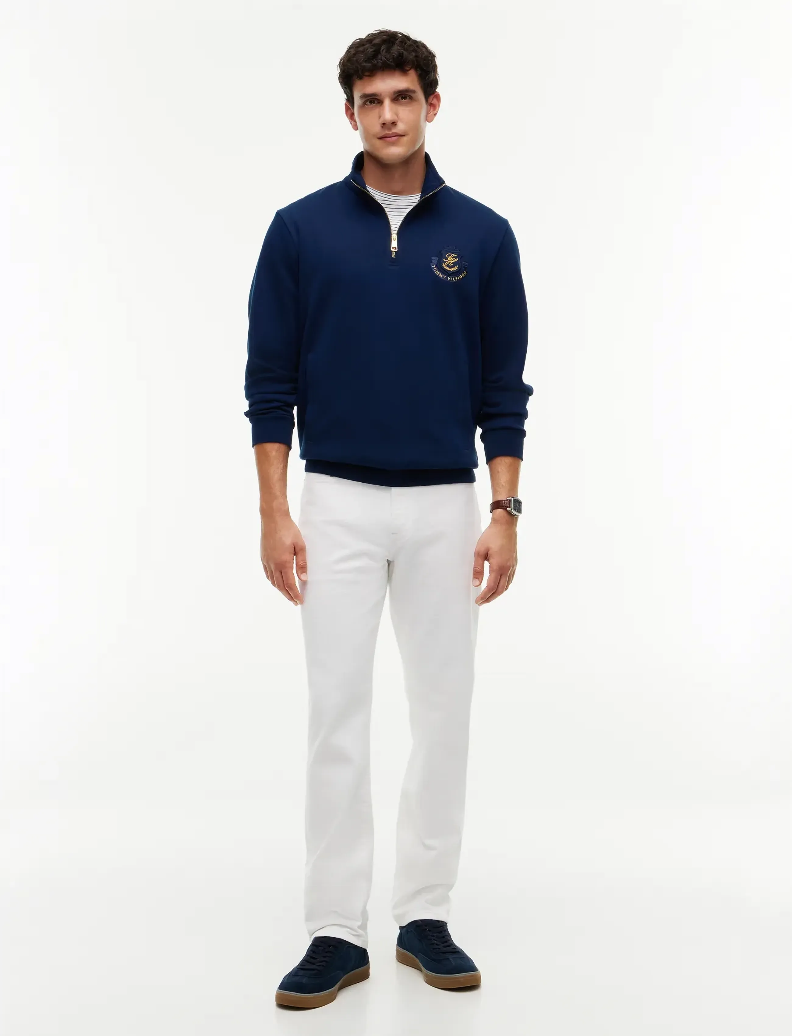Tommy Hilfiger - DIWALI SCRIPT LOGO 1/4 ZIP - night sky - 4