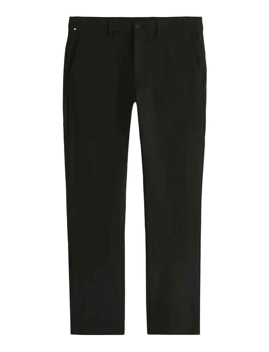 Tommy Hilfiger - DENTON KNIT TECH CHINO - chino-püksid - black - 1
