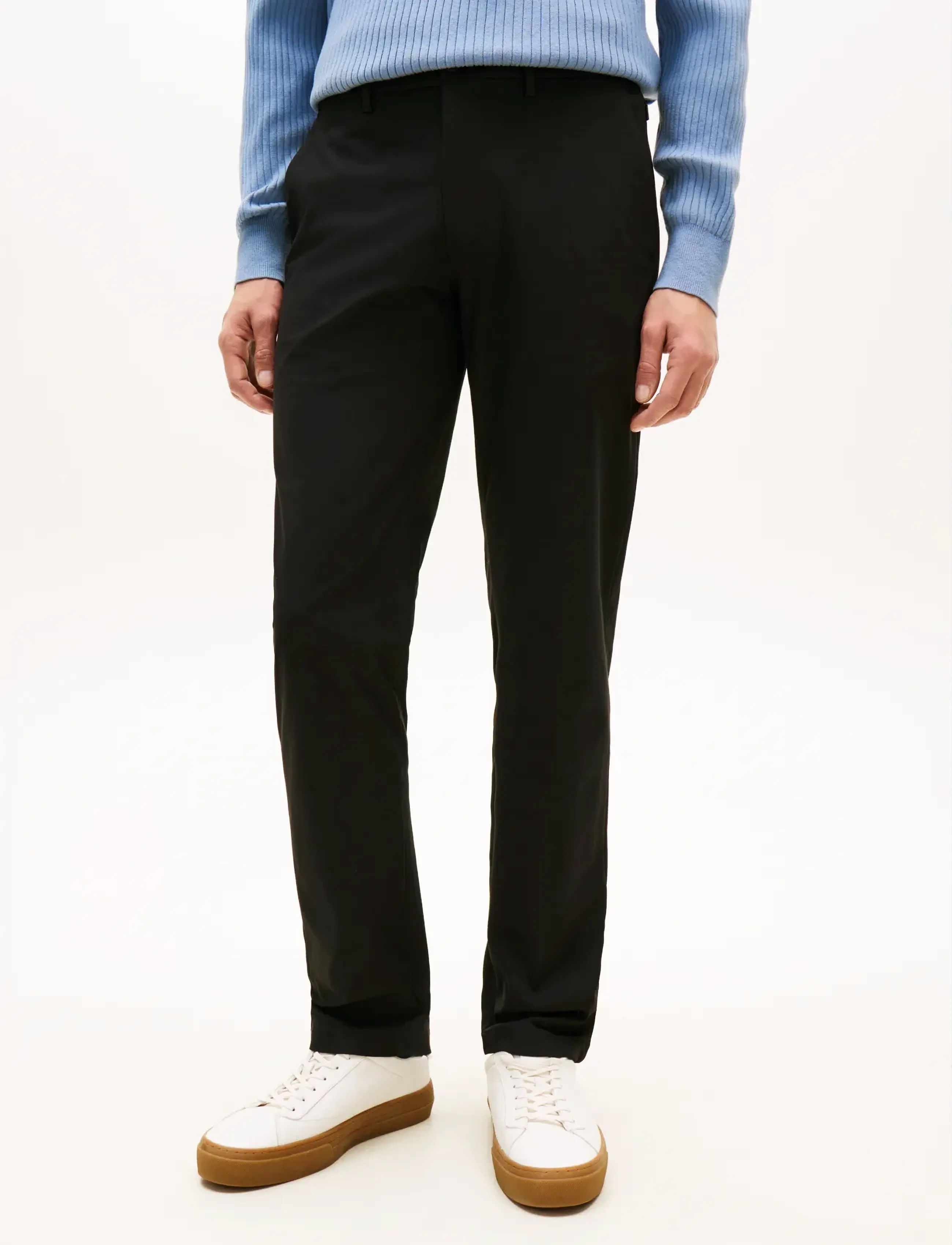 Tommy Hilfiger DENTON KNIT TECH CHINO - Kläder - BLACK / black