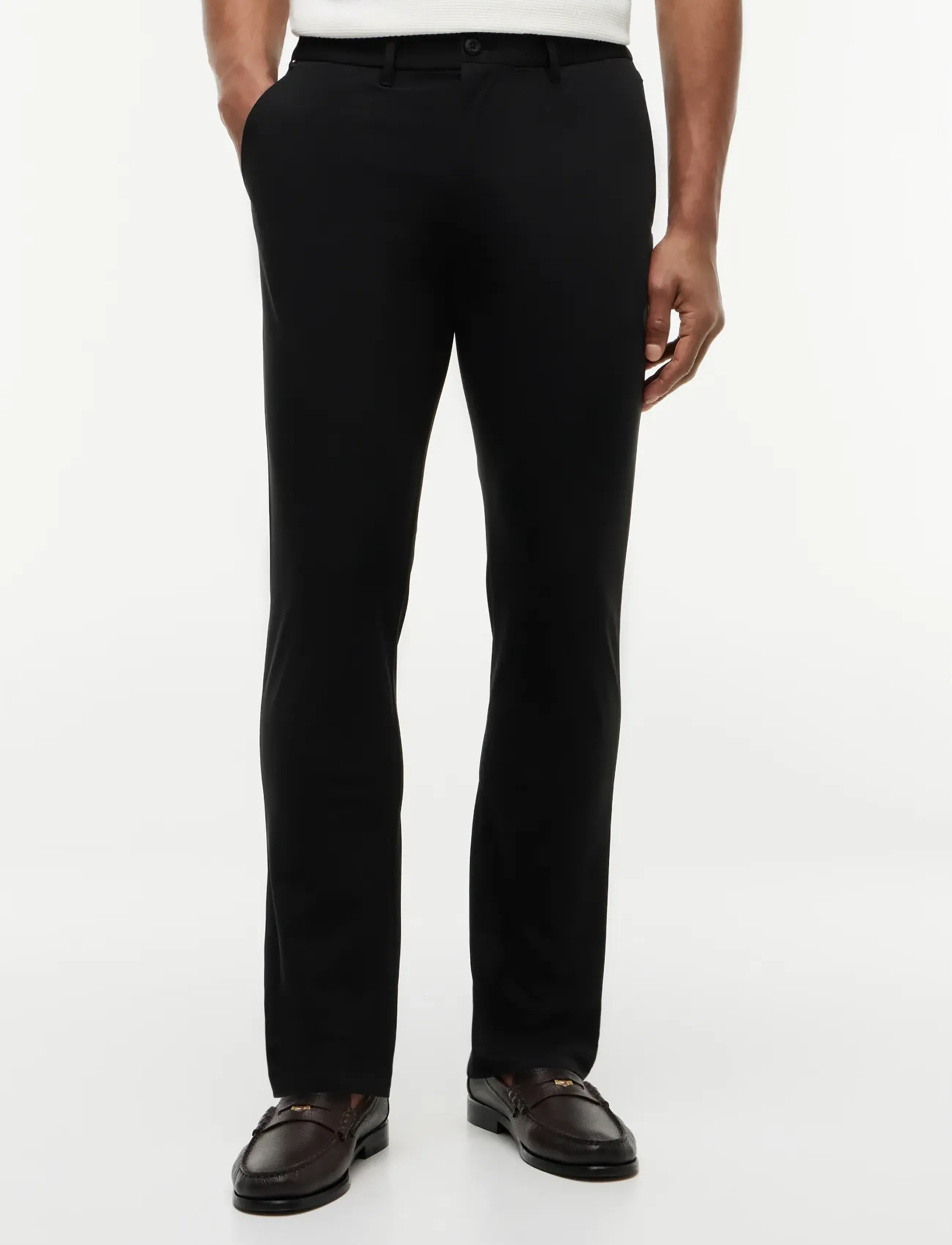 Tommy Hilfiger - DENTON KNIT TECH CHINO - byxor & jeans - black - 0