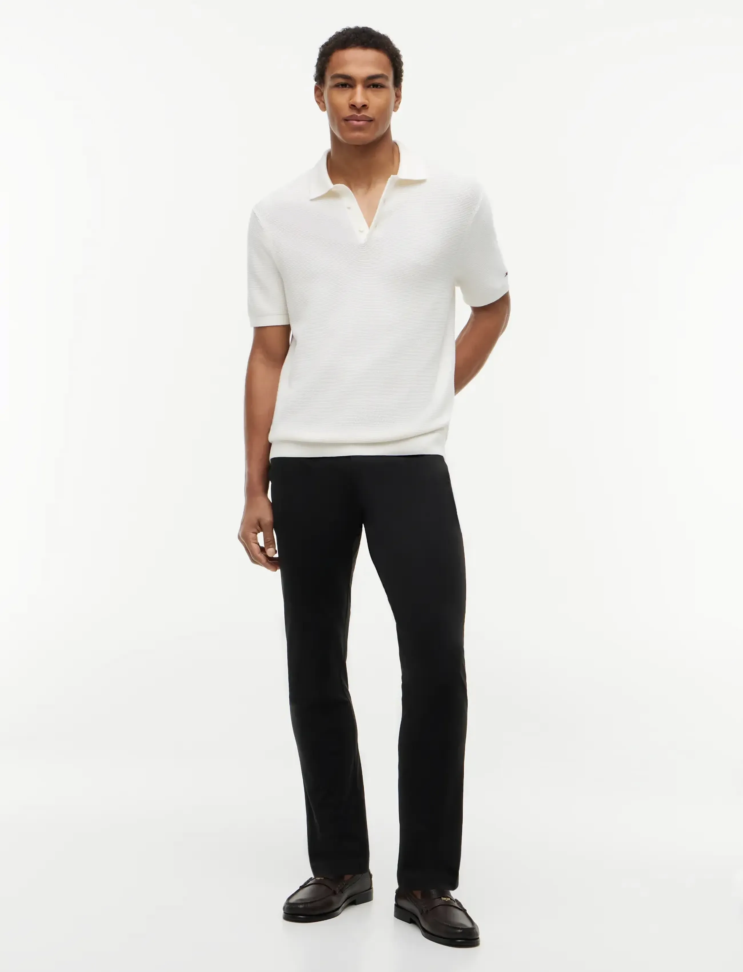Tommy Hilfiger - DENTON KNIT TECH CHINO - byxor & jeans - black - 3