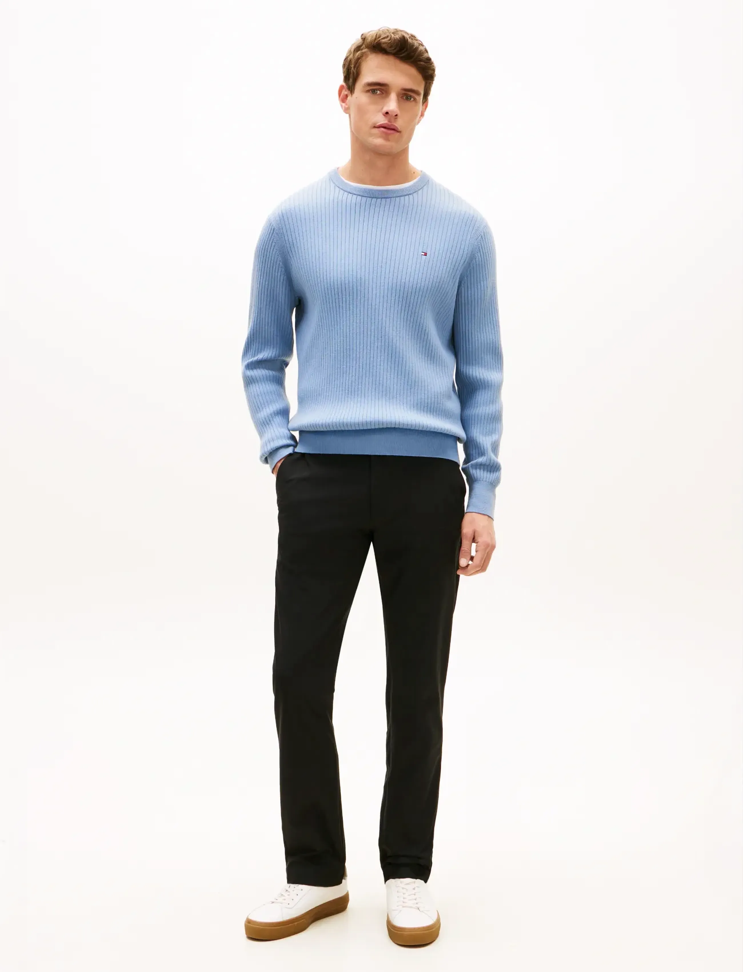 Tommy Hilfiger - DENTON KNIT TECH CHINO - chino-püksid - black - 3