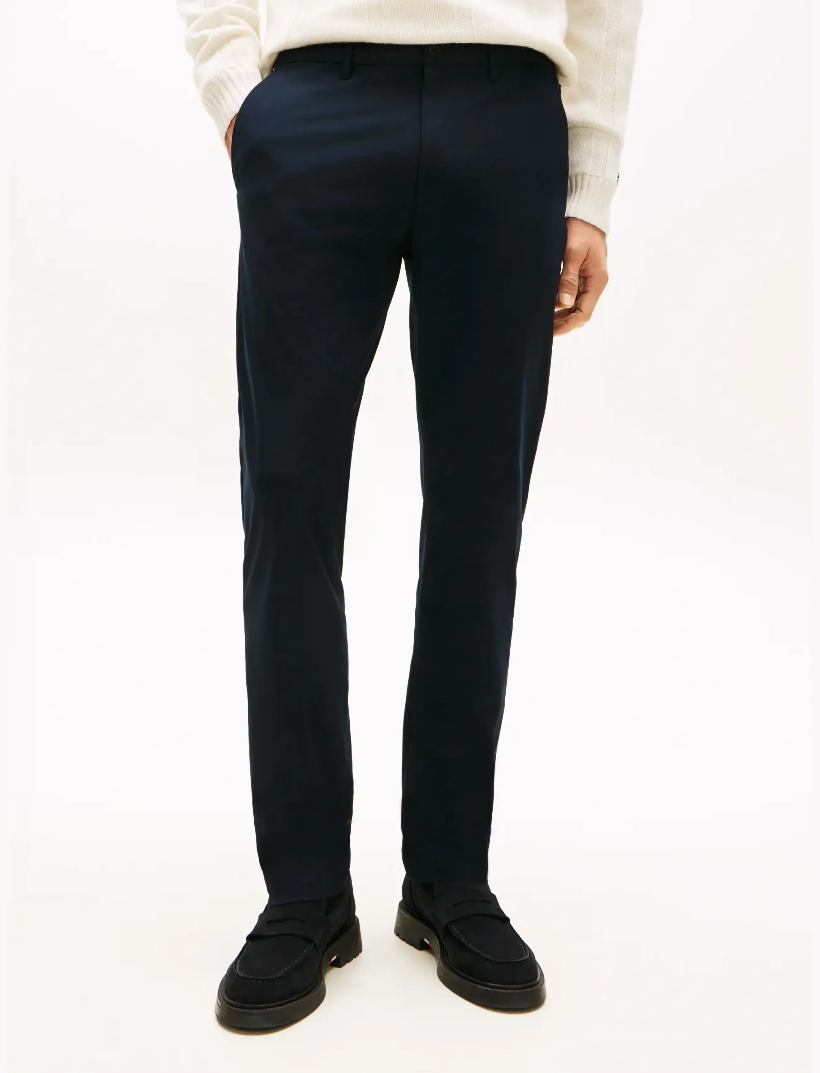 Tommy Hilfiger DENTON KNIT TECH CHINO - Tommy Hilfiger - DESERT SKY / navy