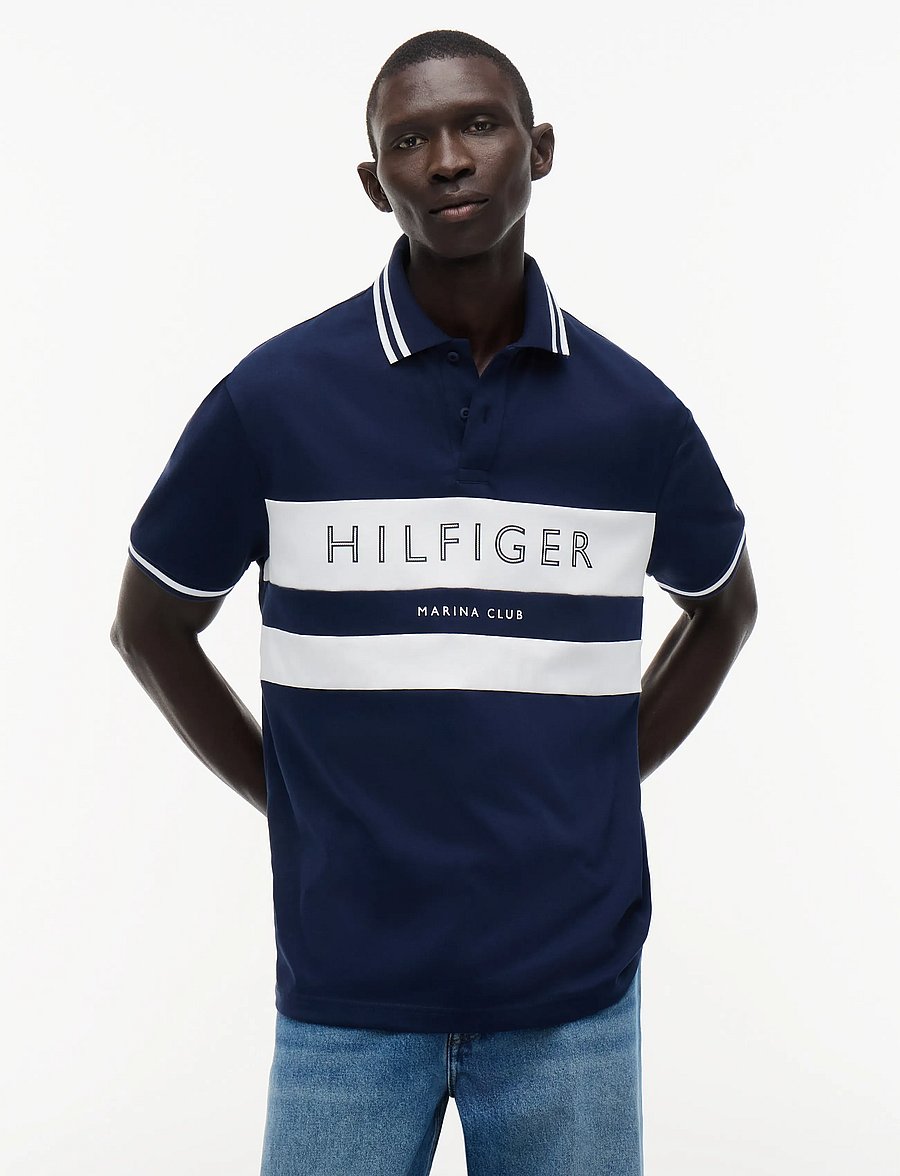 Tommy Hilfiger - ATH CHEST BRANDING REG POLO - carbon navy white - 0