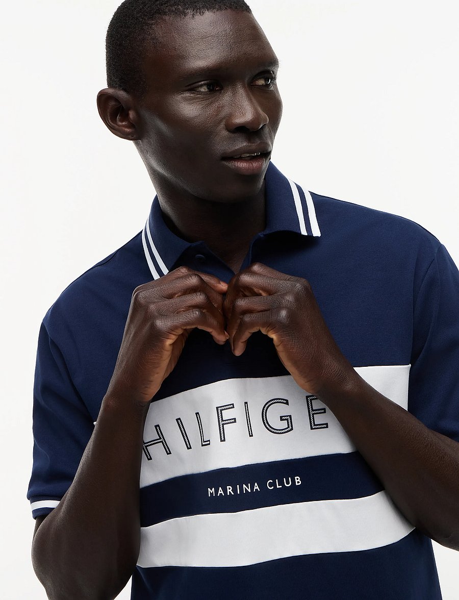 Tommy Hilfiger - ATH CHEST BRANDING REG POLO - carbon navy white - 3