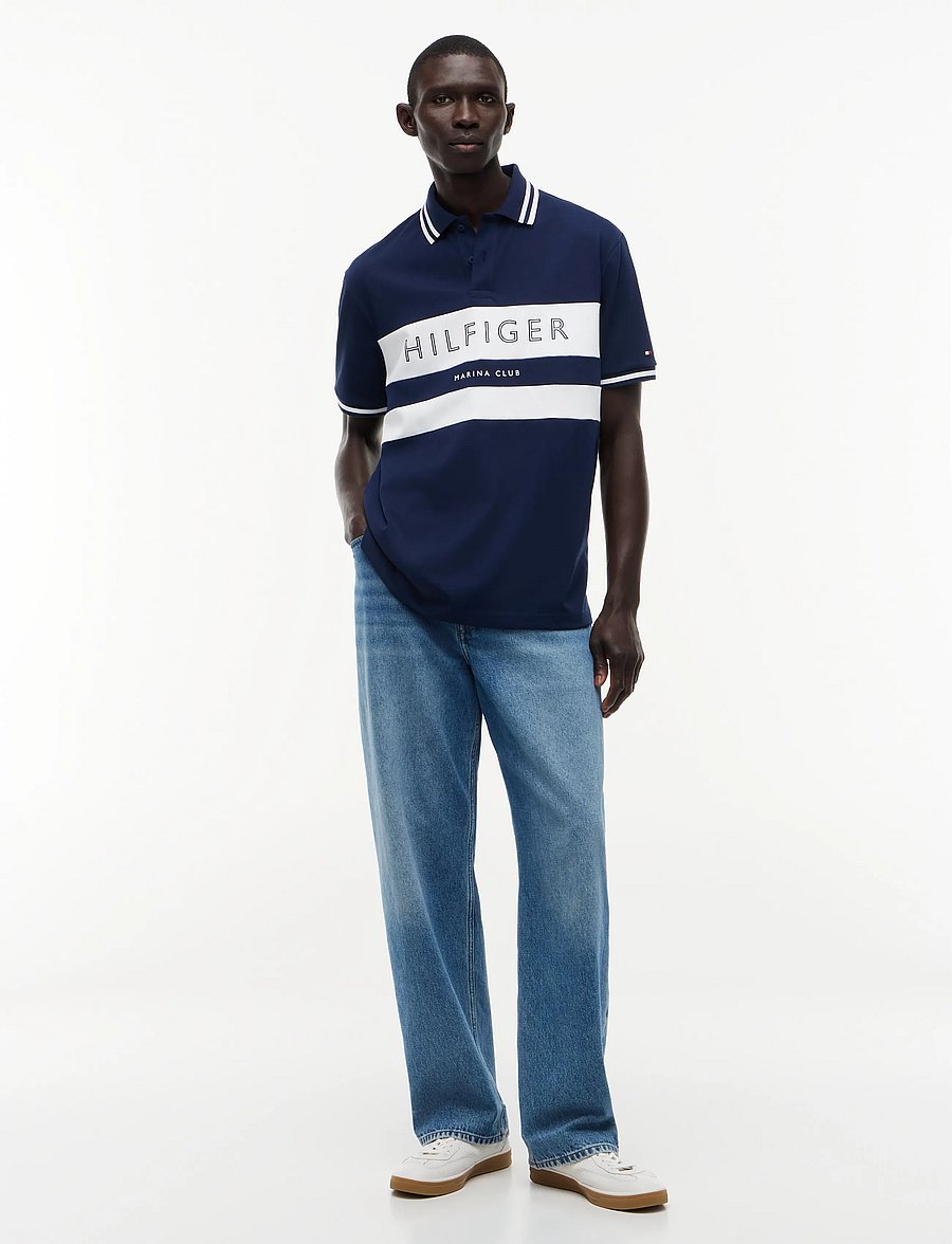 Tommy Hilfiger - ATH CHEST BRANDING REG POLO - carbon navy white - 4