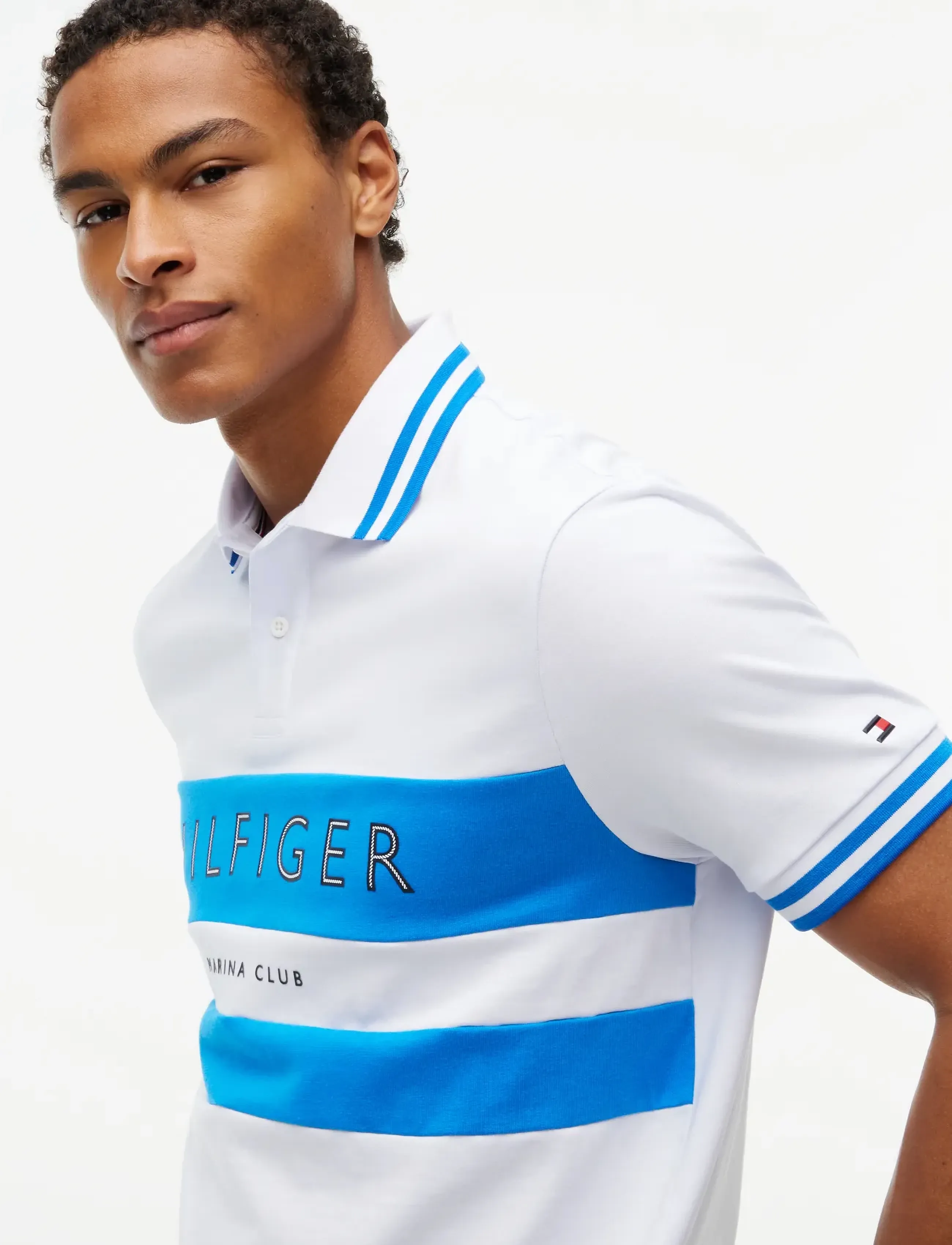 TOMMY HILFIGER Ath Chest Branding Reg Polo pikéer herr – bild 3