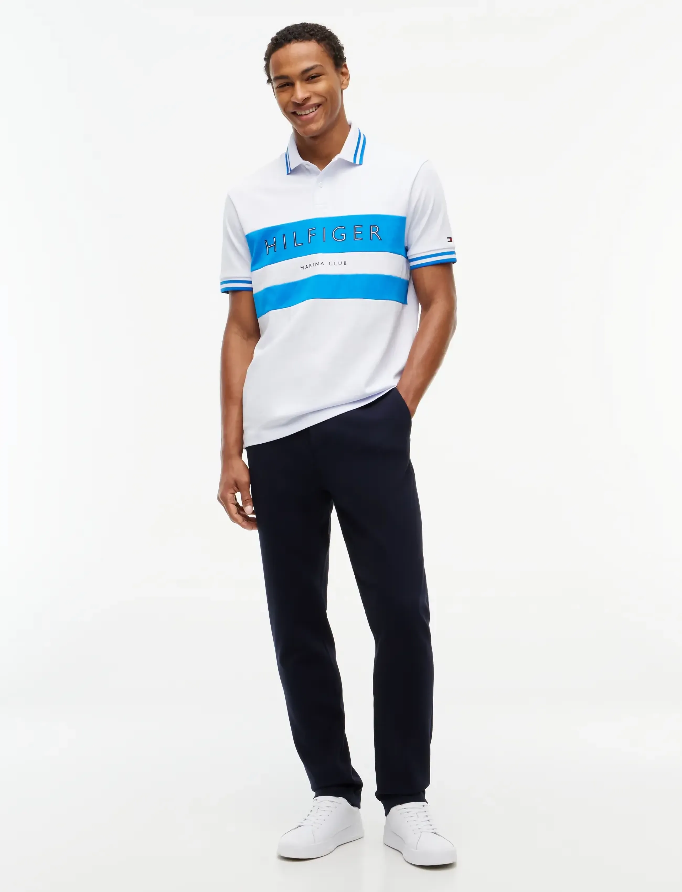 TOMMY HILFIGER Ath Chest Branding Reg Polo pikéer herr – bild 4