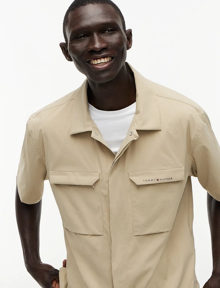 Tommy Hilfiger - UTILITY SNAP S/S SHIRT - kurzarmhemden - batique khaki - 4