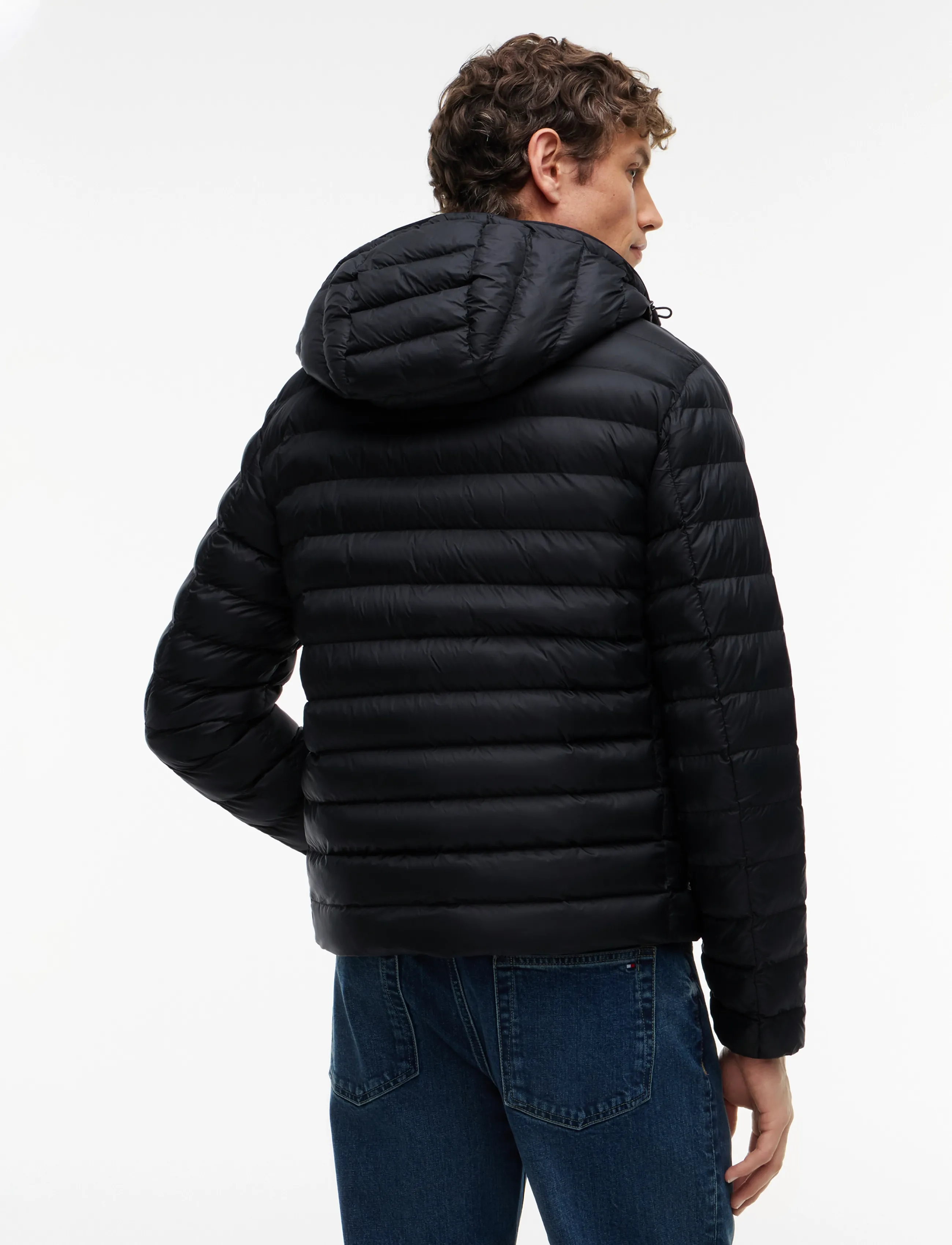 Tommy Hilfiger - PACKABLE RECYCLED HOODED JACKET - daunenjacken - black - 2