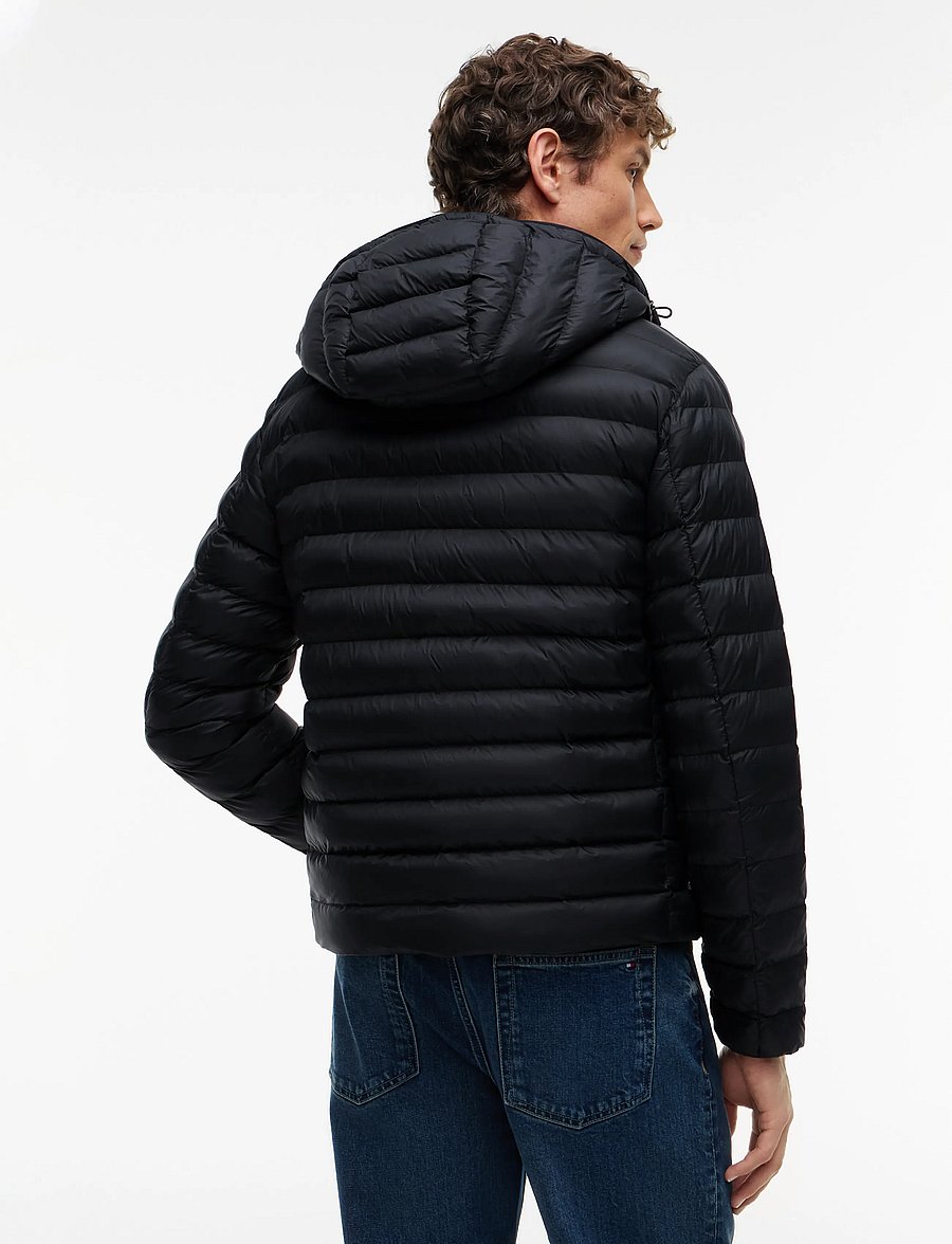 Tommy Hilfiger - PACKABLE RECYCLED HOODED JACKET - daunenjacken - black - 2