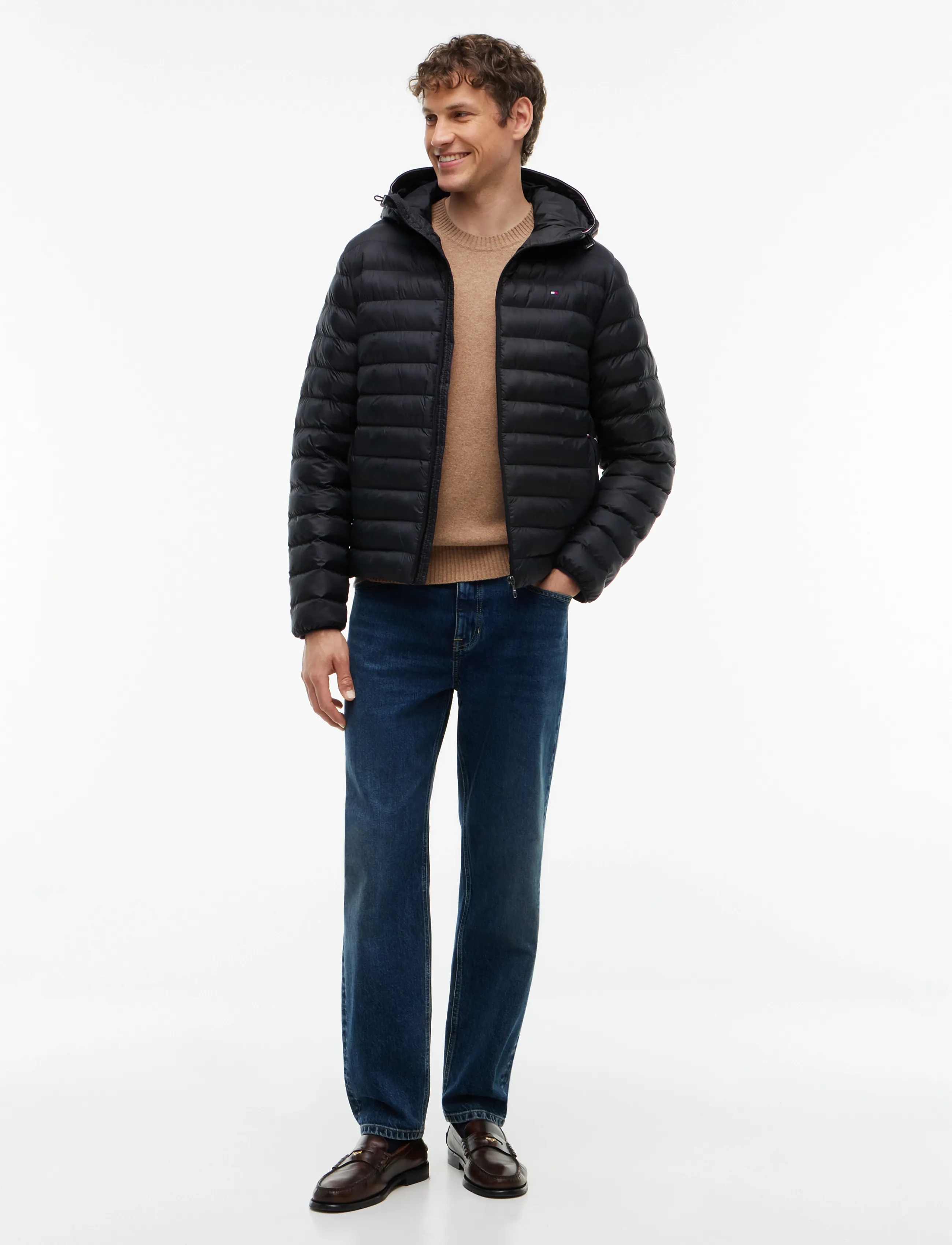 Tommy Hilfiger - PACKABLE RECYCLED HOODED JACKET - daunenjacken - black - 4