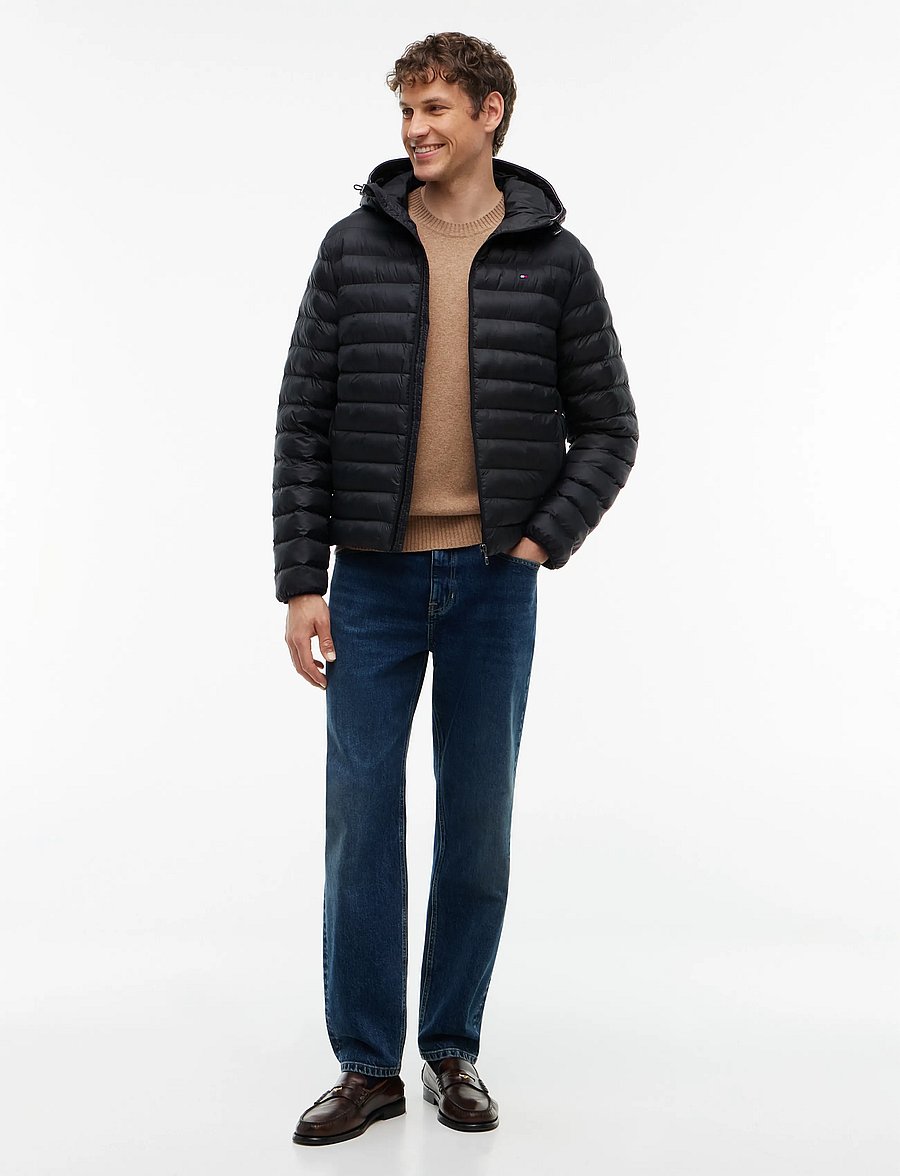 Tommy Hilfiger - PACKABLE RECYCLED HOODED JACKET - daunenjacken - black - 4