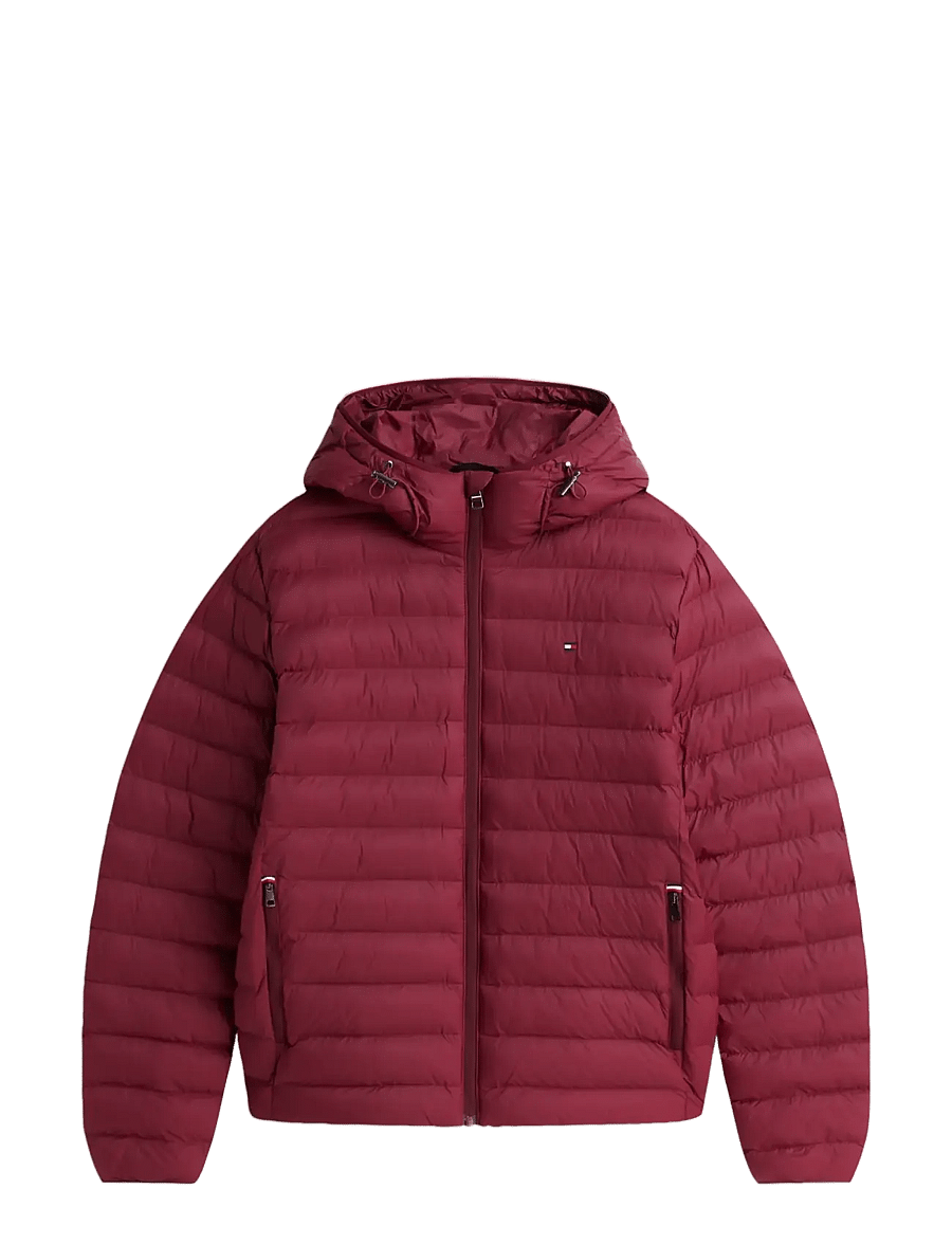 Tommy Hilfiger - PACKABLE RECYCLED HOODED JACKET - dunjakker - burgundy - 1