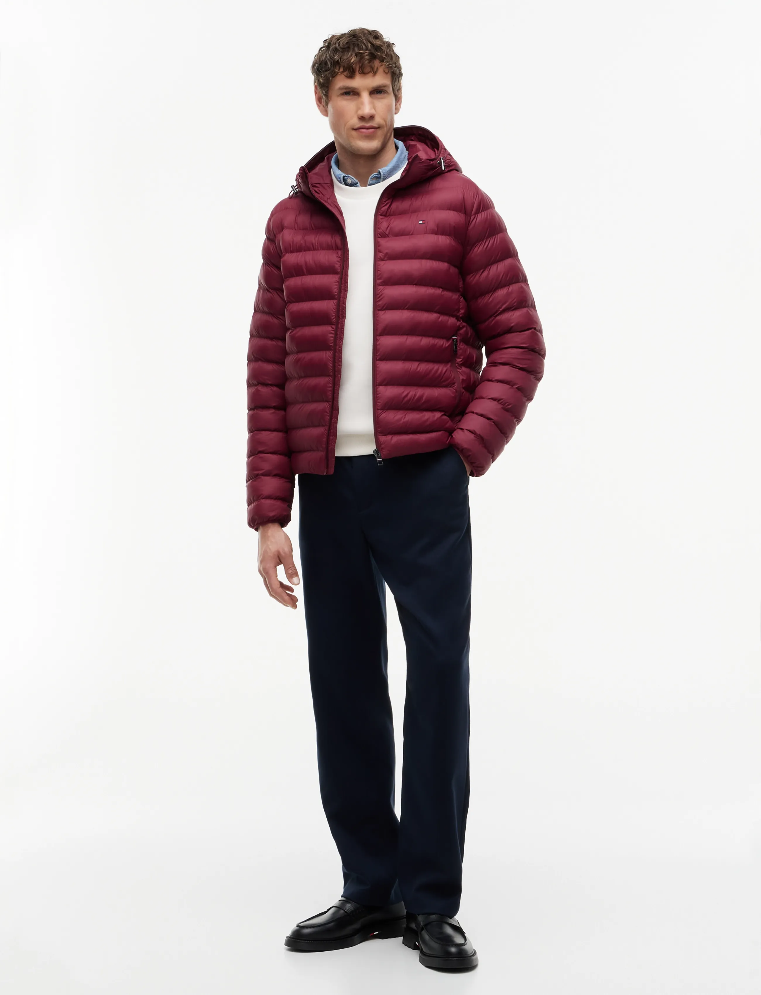 Tommy Hilfiger - PACKABLE RECYCLED HOODED JACKET - dunjakker - burgundy - 4