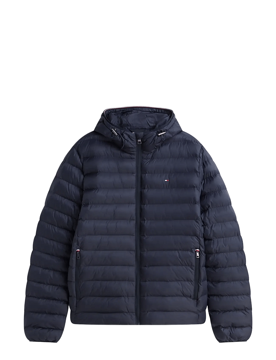 Tommy Hilfiger - PACKABLE RECYCLED HOODED JACKET - daunenjacken - navy blue - 1