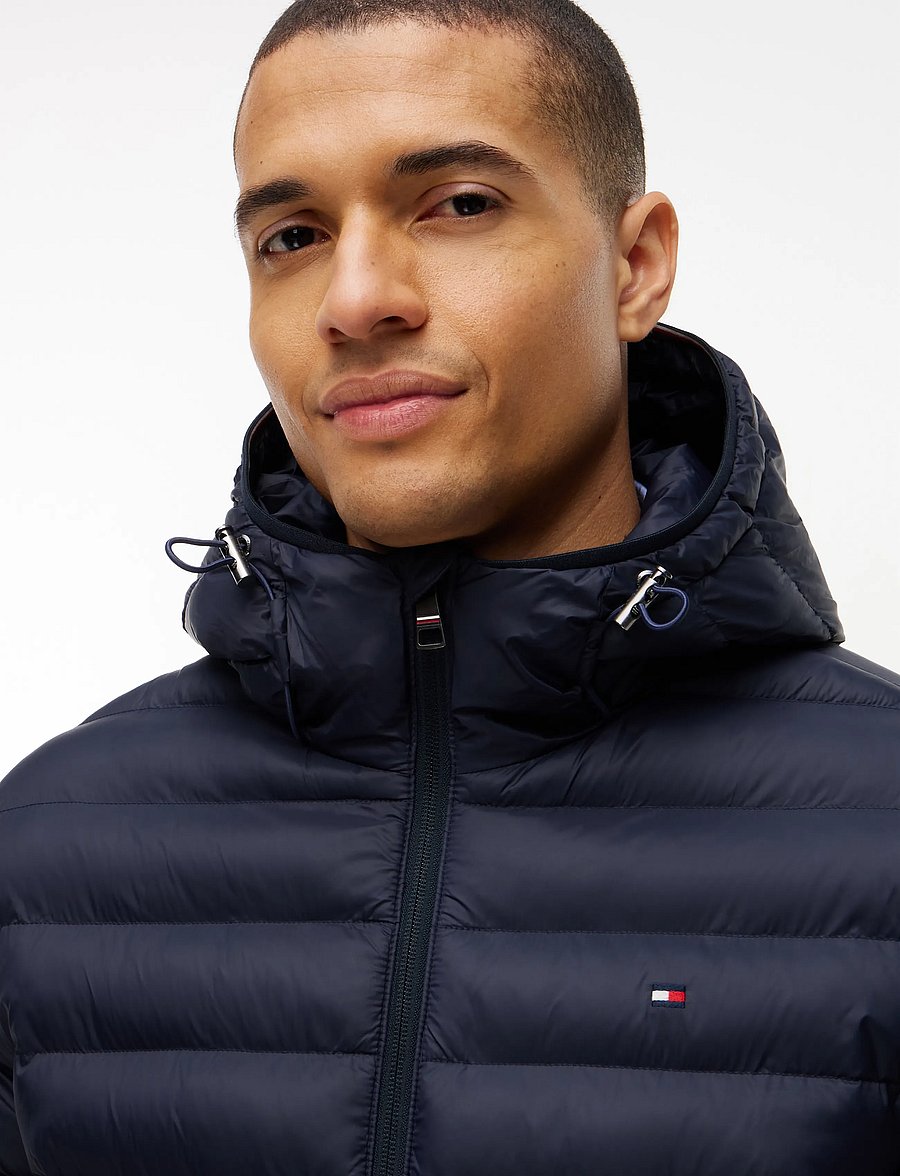 Tommy Hilfiger - PACKABLE RECYCLED HOODED JACKET - daunenjacken - navy blue - 3