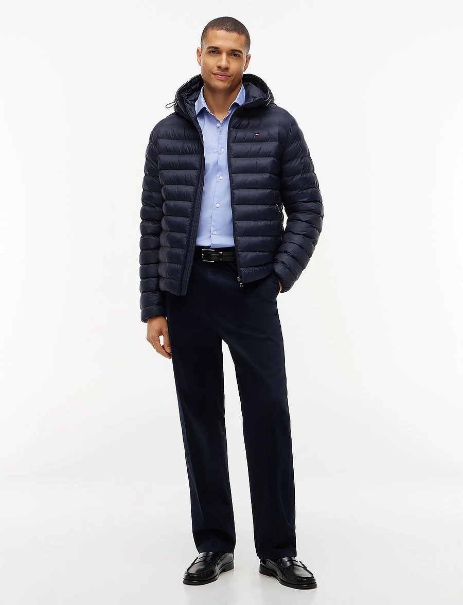 Tommy Hilfiger - PACKABLE RECYCLED HOODED JACKET - daunenjacken - navy blue - 4