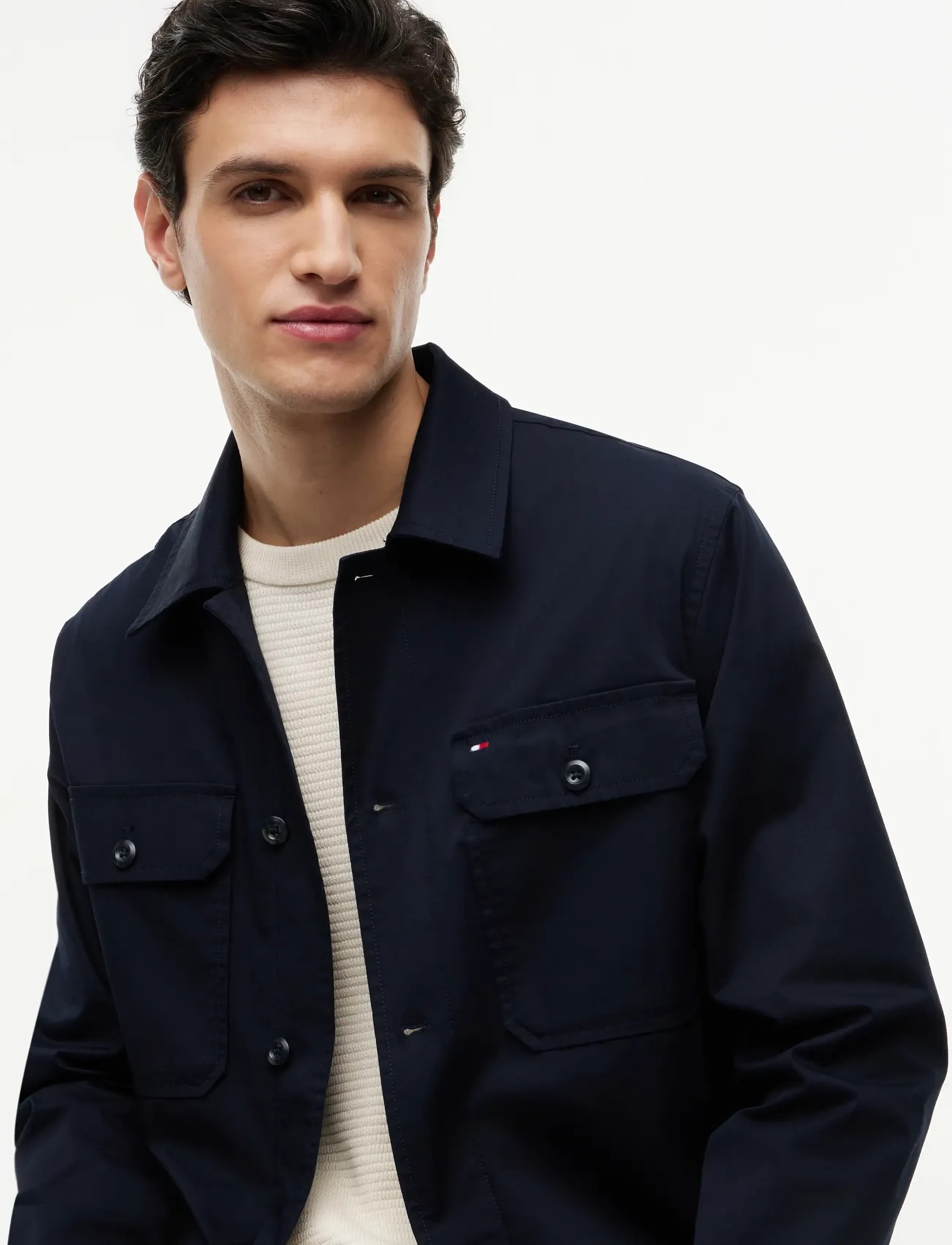 Tommy Hilfiger - COTTON BLEND SHIRT JACKET - shoppa efter tillfälle - desert sky - 3