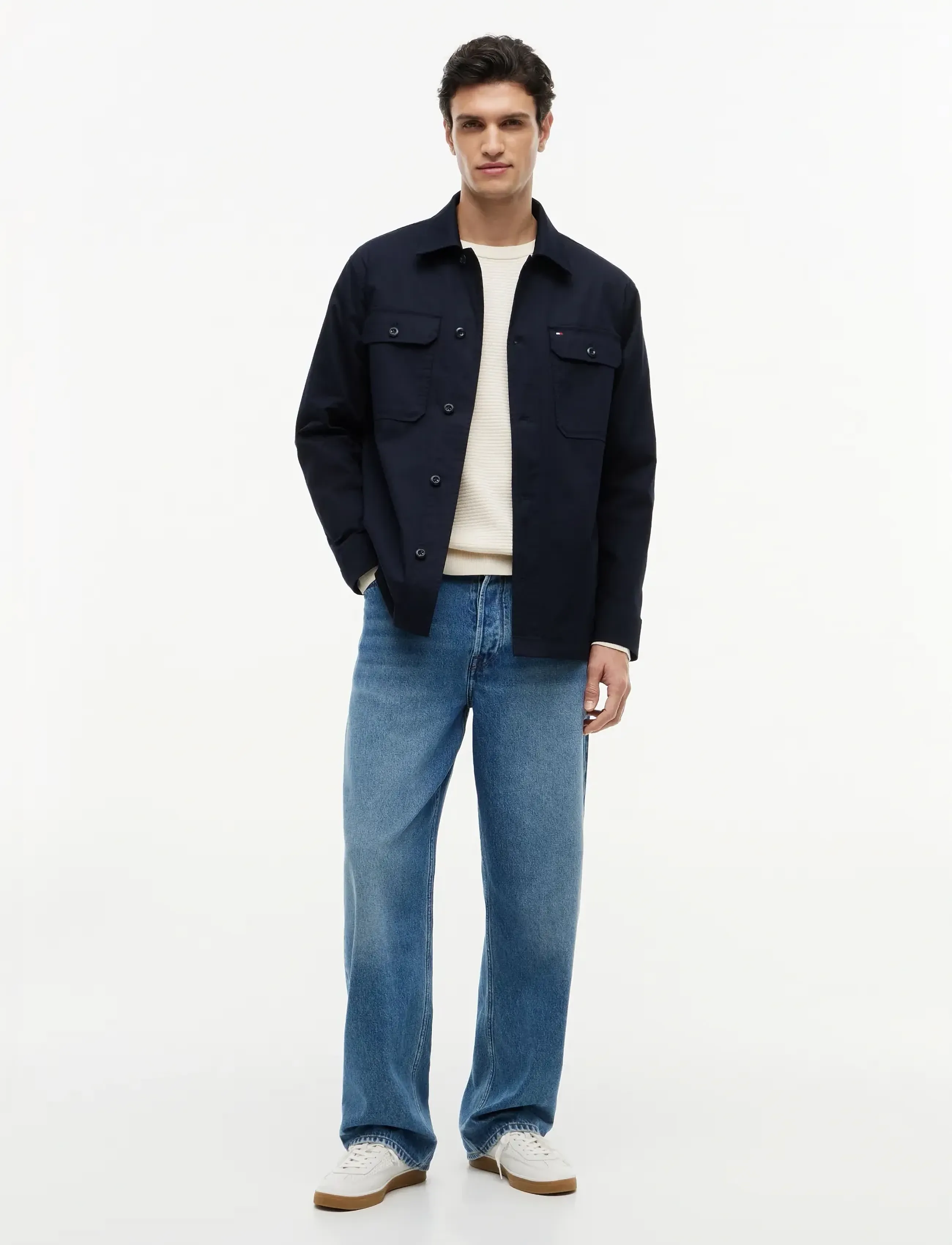 Tommy Hilfiger - COTTON BLEND SHIRT JACKET - shoppa efter tillfälle - desert sky - 4