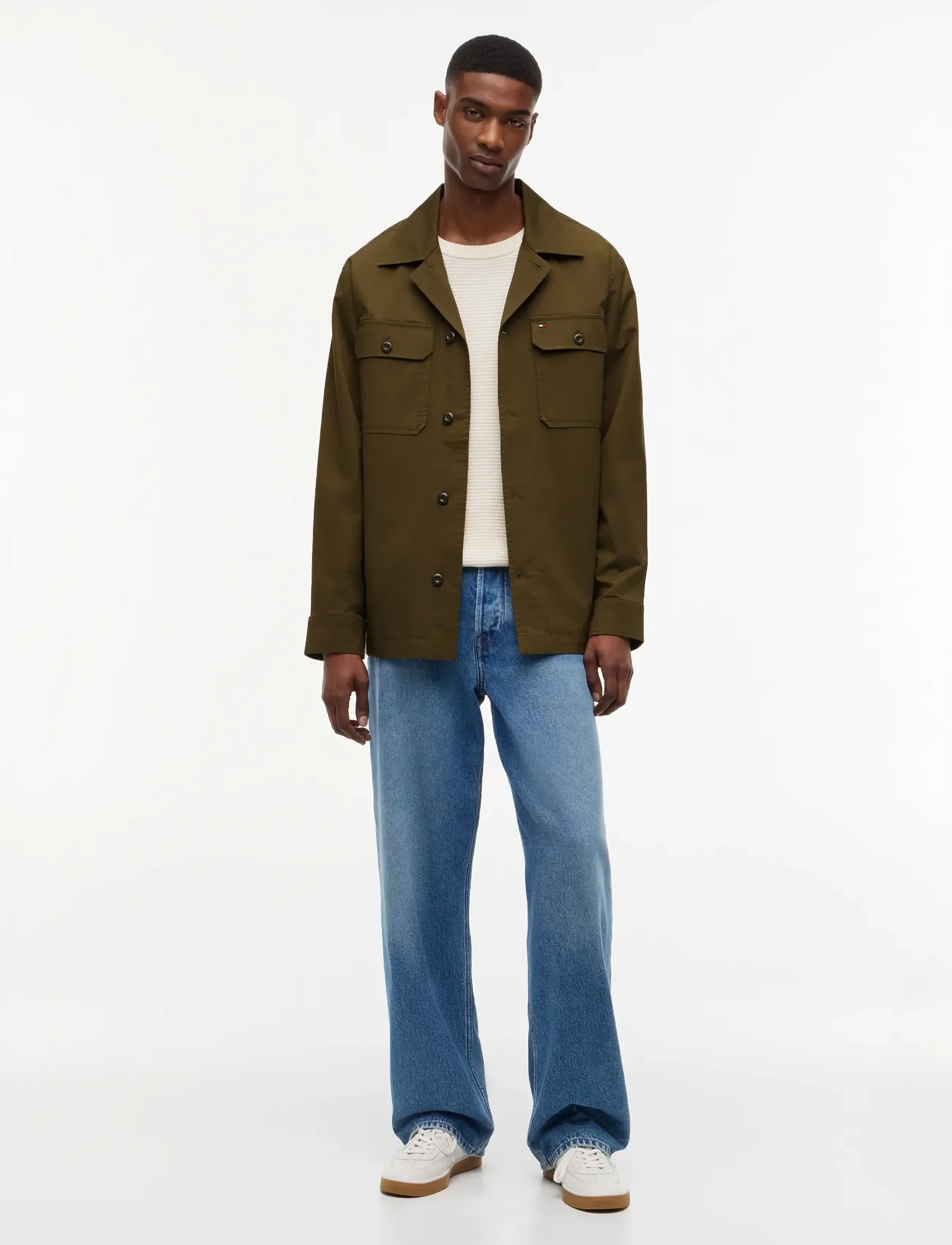 Tommy Hilfiger - COTTON BLEND SHIRT JACKET - nach anlass kaufen - platinum olive - 4