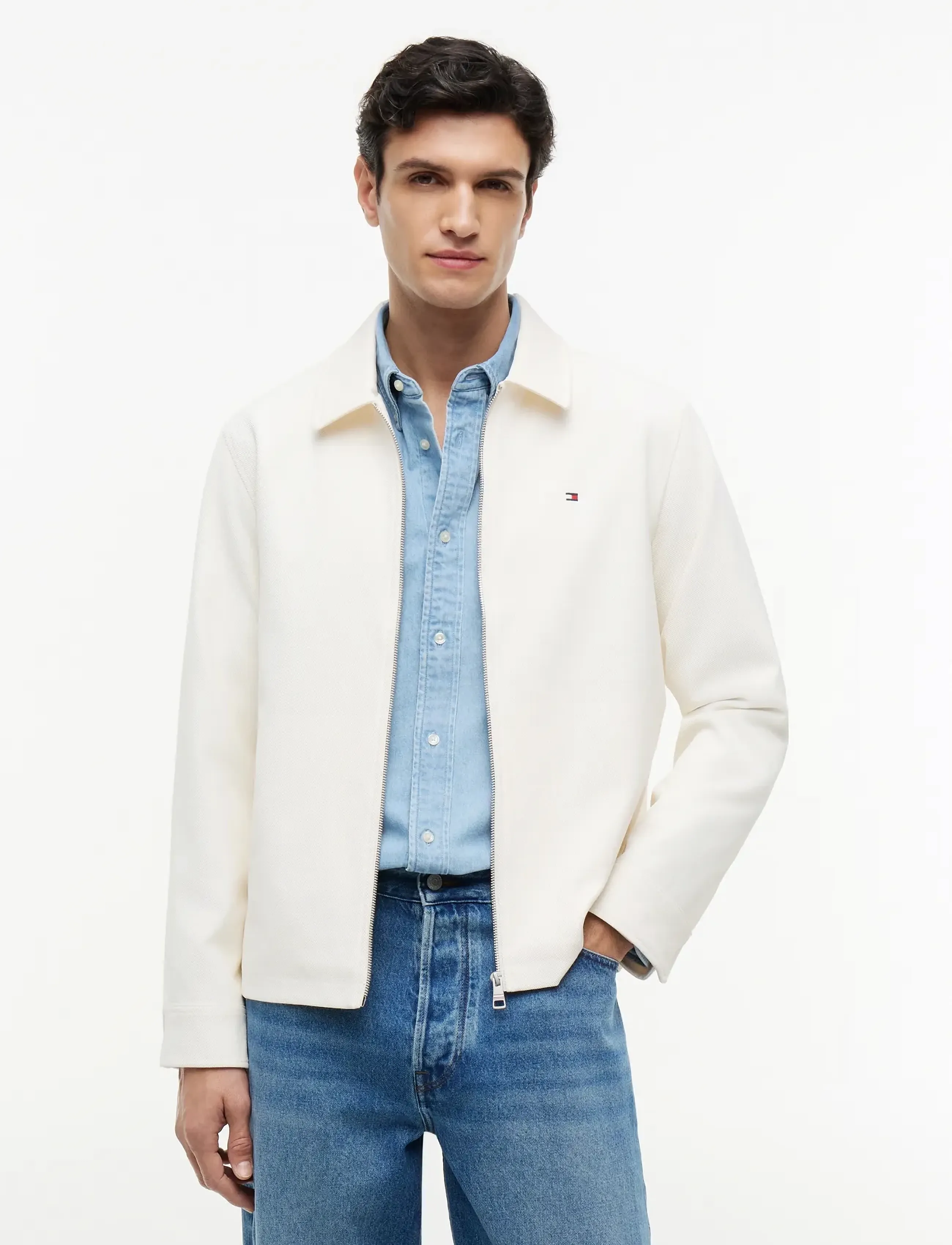 Tommy Hilfiger - LIGHT WEIGHT TWILL SHACKET - ivory petal - 0